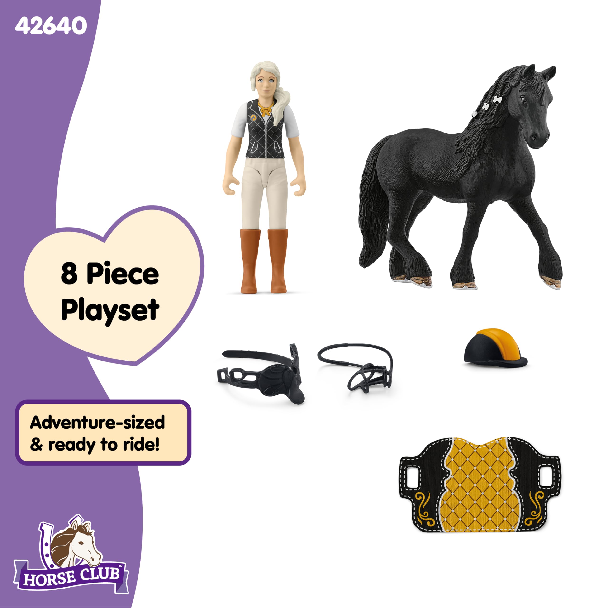 Schleich Horse Club Tori & Princess Playset - 8 Pieces | Ages 3+ 6