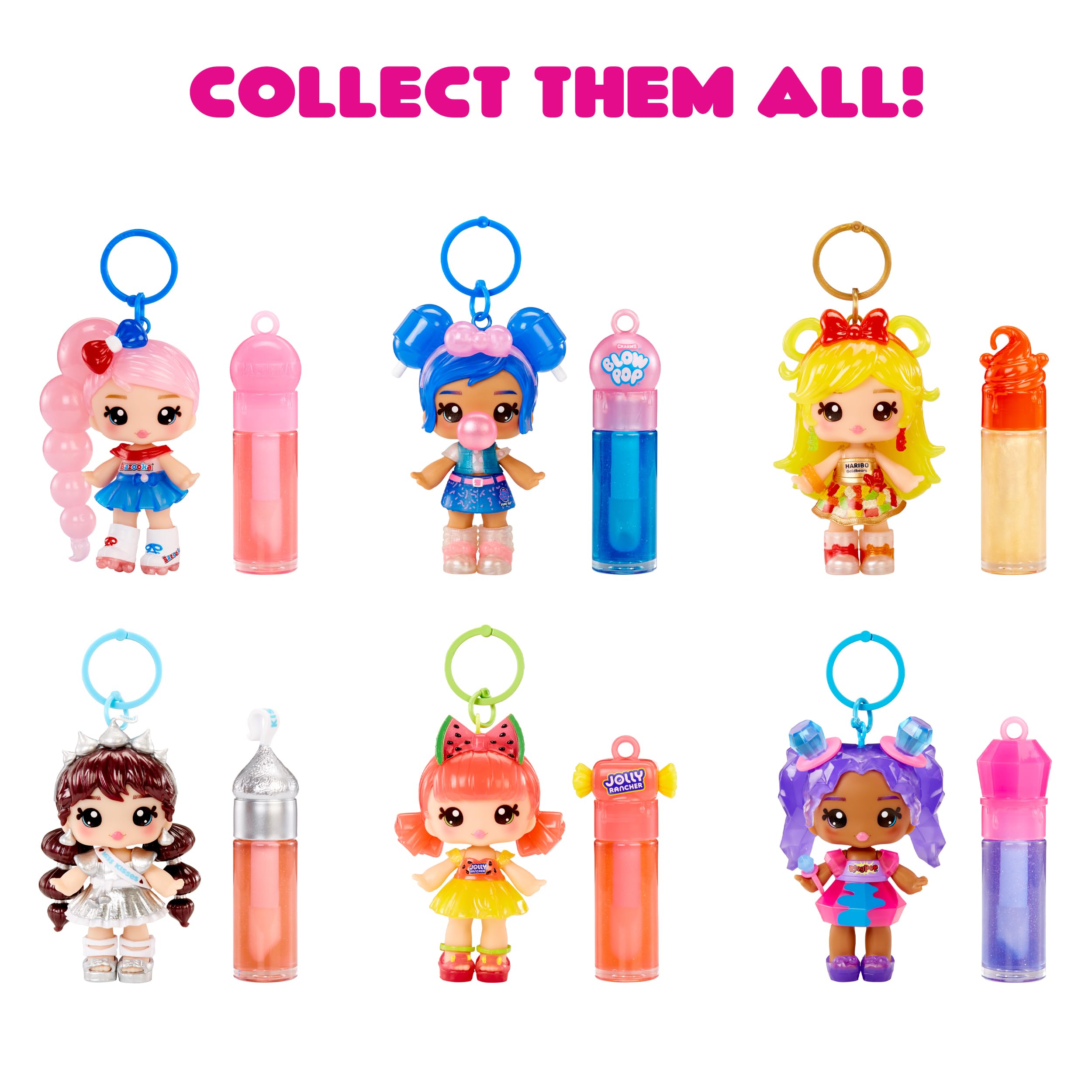 Yummiland x Jolly Rancher Mimi Watermelon Lip Gloss Doll - DIY Cosmetic Playset with Removable Keychain, Ages 4+ 7