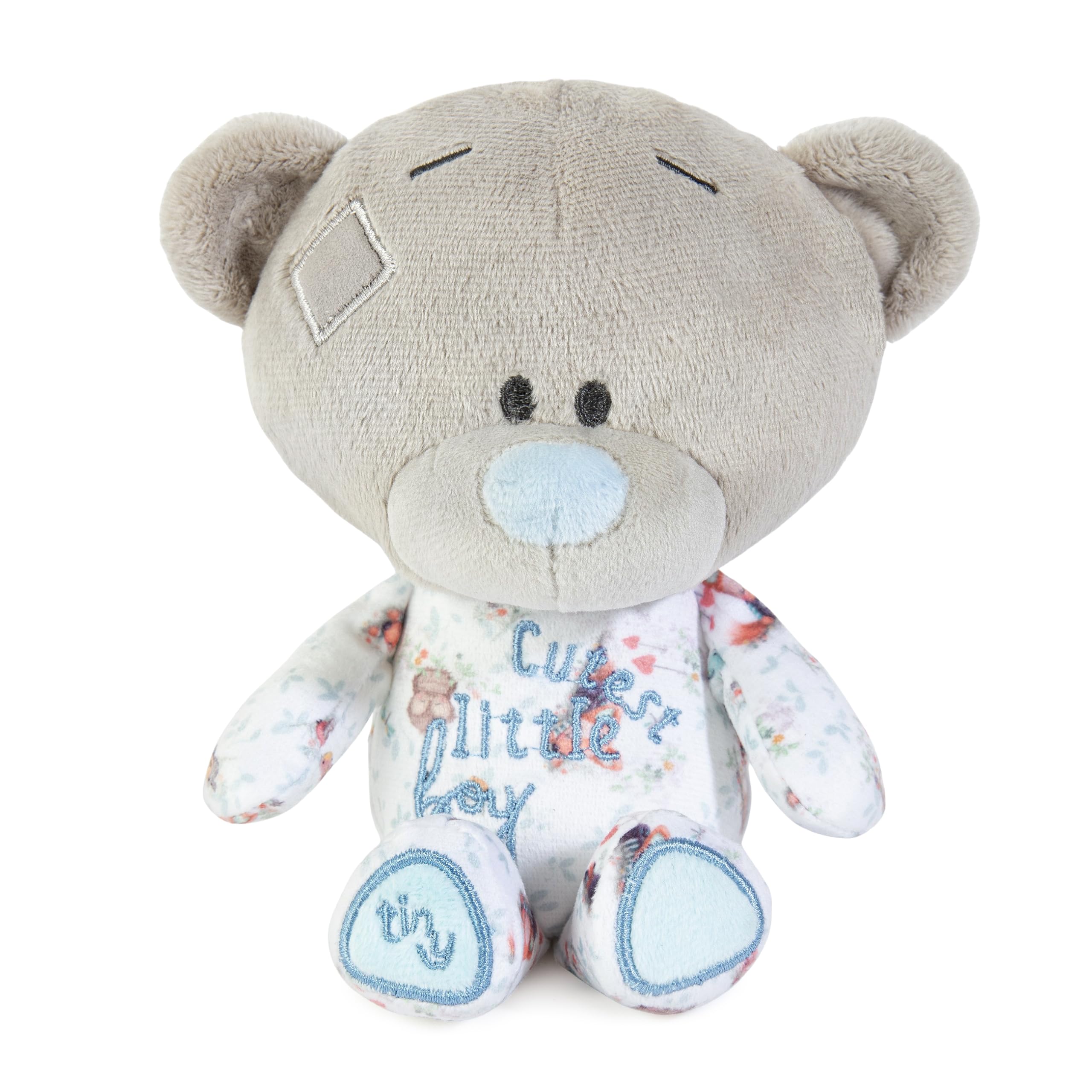 Me to You Tiny Tatty Teddy Boy Plush - 15cm | Baby Safe from Birth | Woodland Print 1
