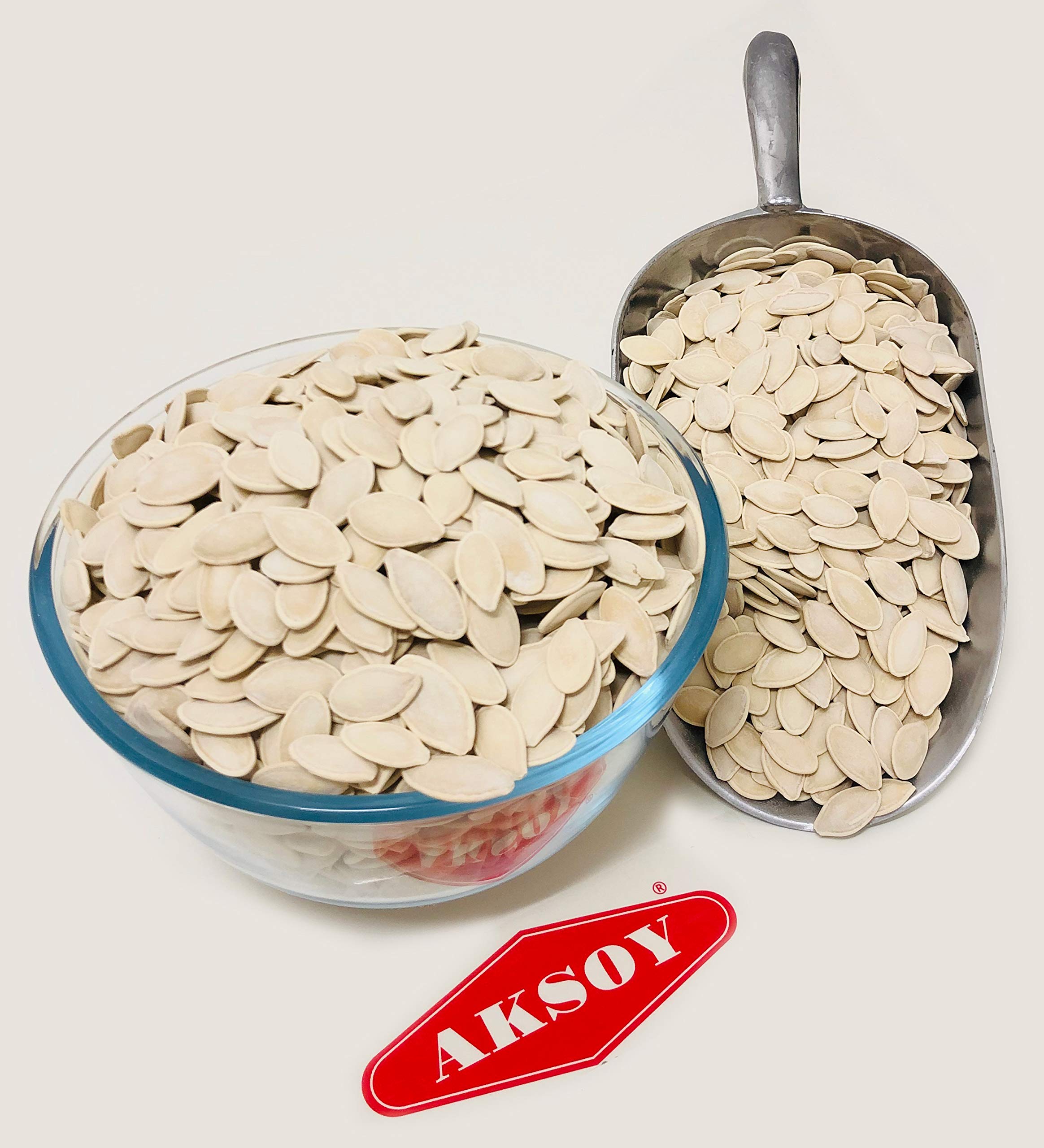 AKSOY Premium Roasted Lightly Sea Salted Whole Pumpkin Seeds - 750g | Rich in Minerals