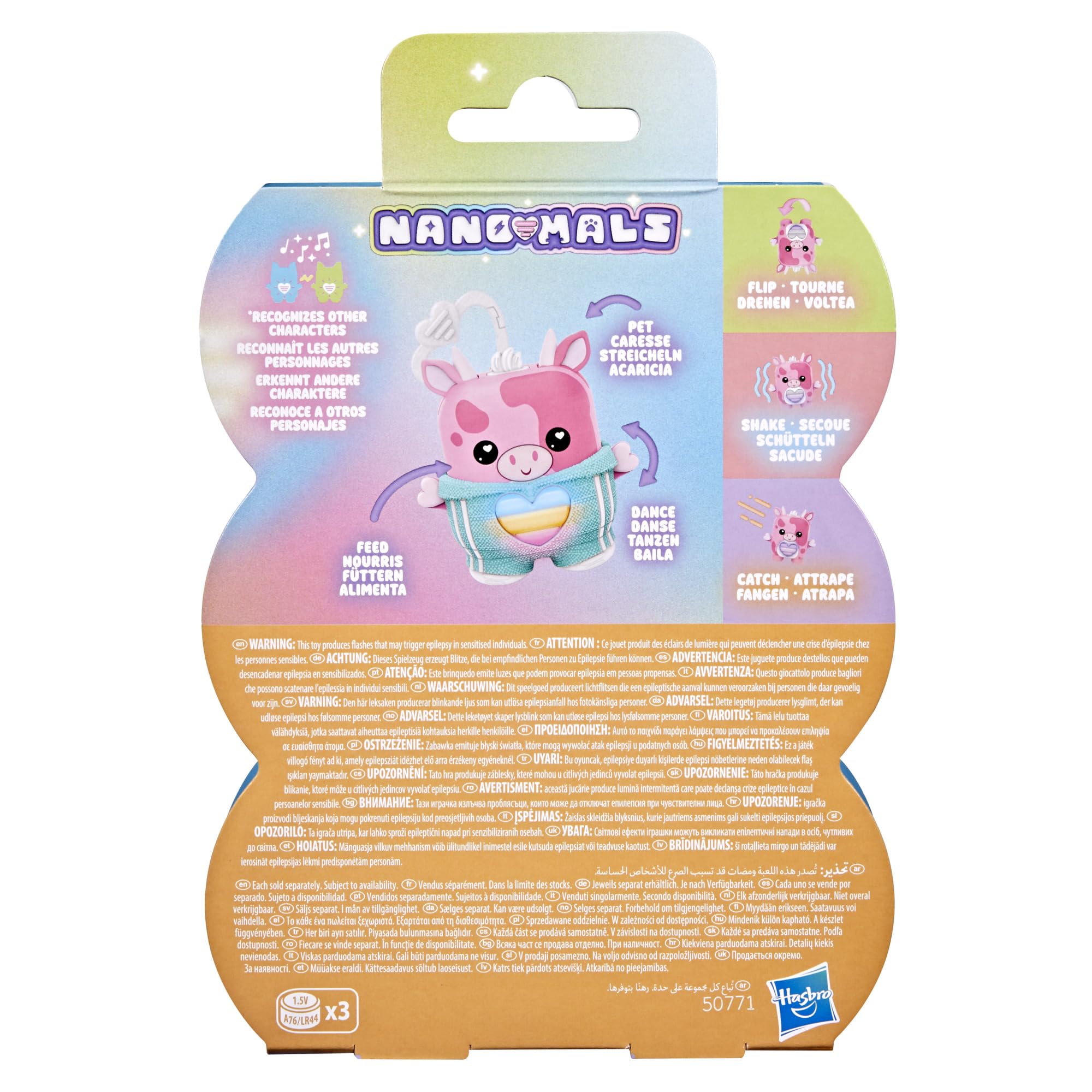 Hasbro Nano-Mals Mootilda the Pink Cow - Electronic Fidget Pet for Kids 5+ 9