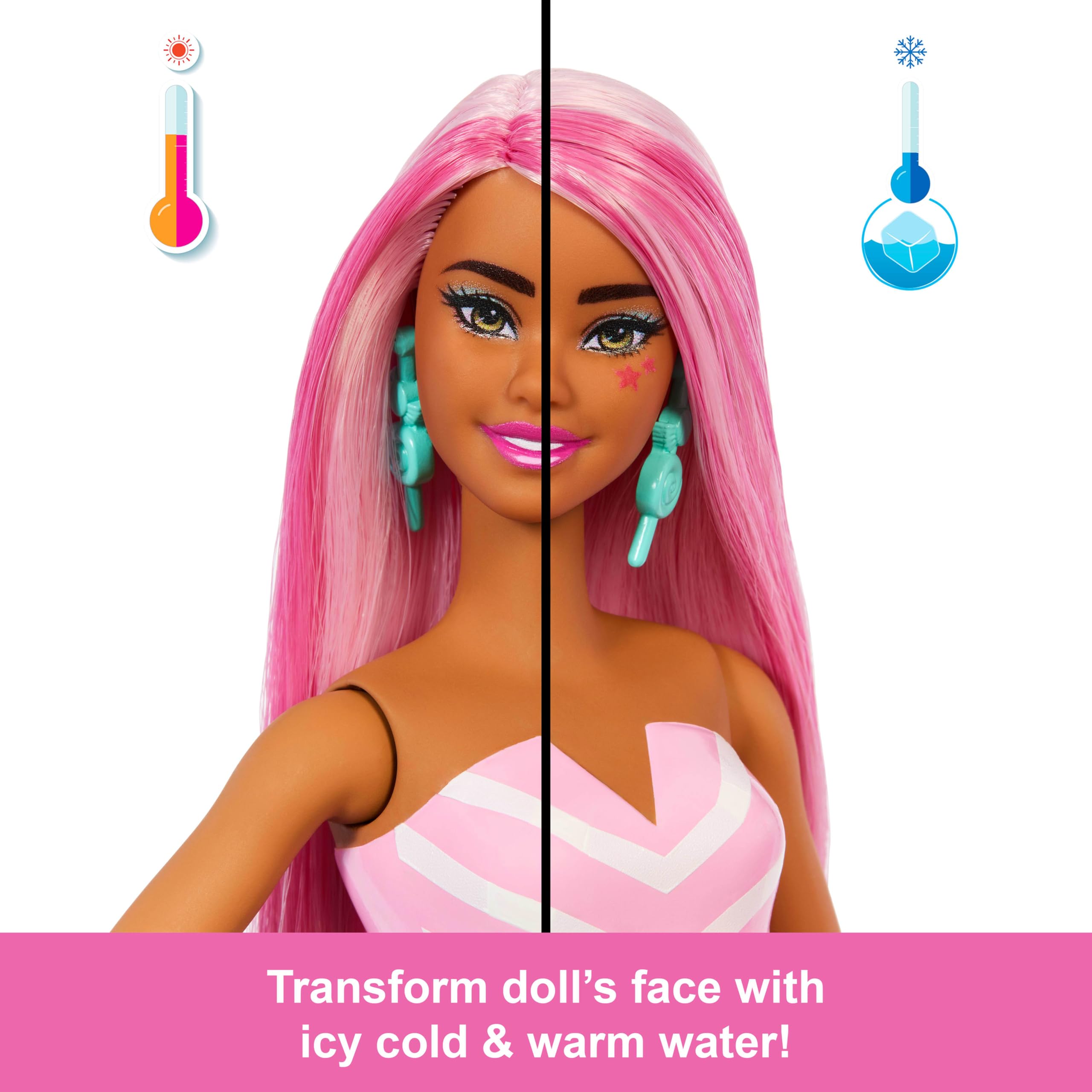 Barbie Pop Reveal Series Fashion Doll & Accessories Set - Treat Series, Sweet Swirl | 8 Surprises