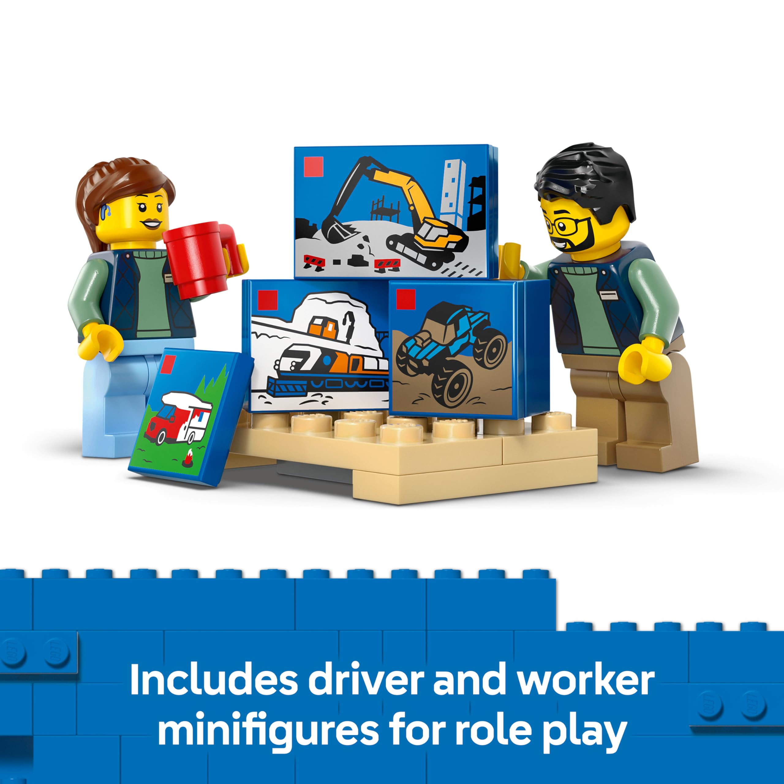 LEGO City The Van Toy Delivery Truck Model Building Kit with 2 Minifigures | Ages 6+ 6