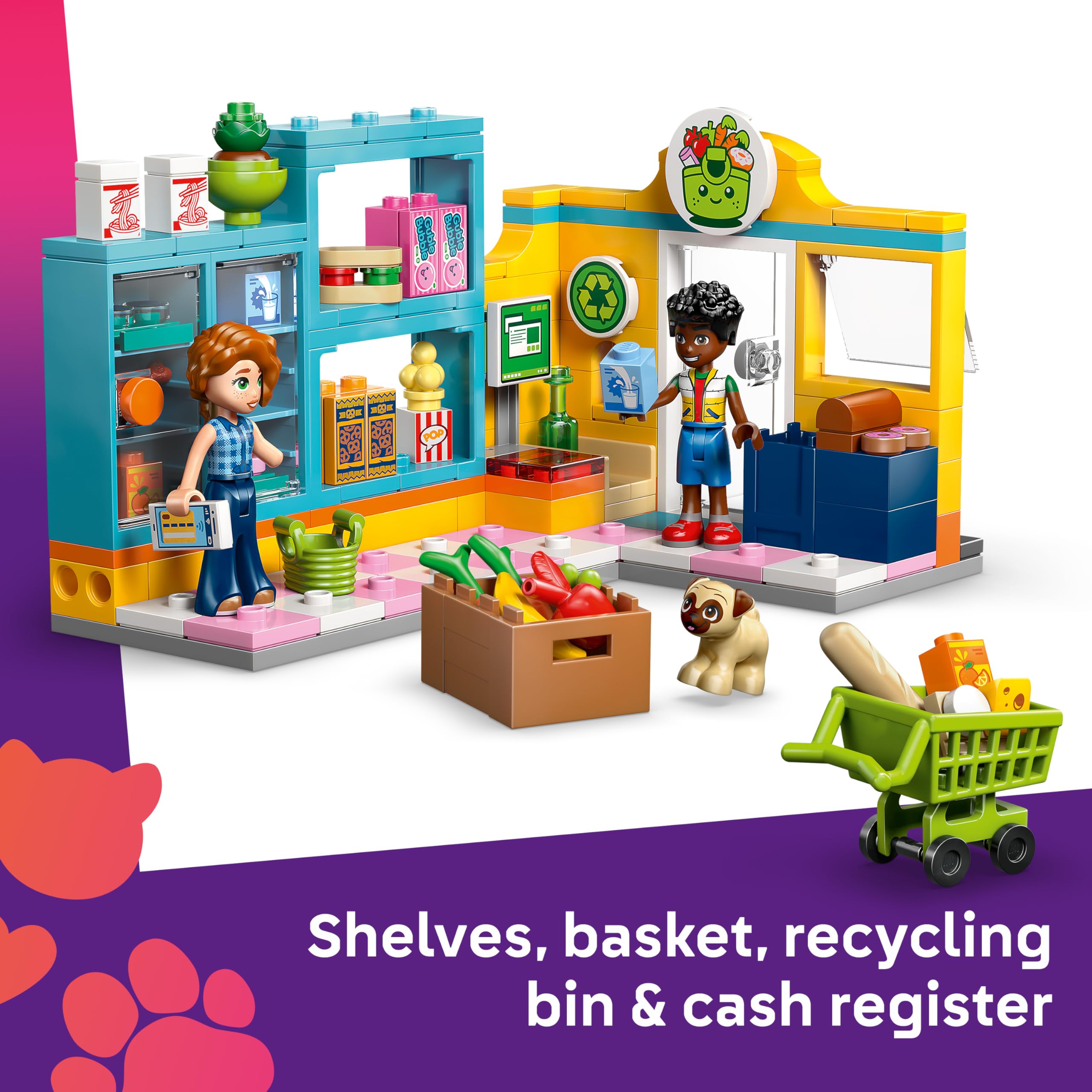 LEGO Friends Heartlake City Mini Supermarket Playset | Ages 5+ | Includes 2 Mini Dolls & Dog 3
