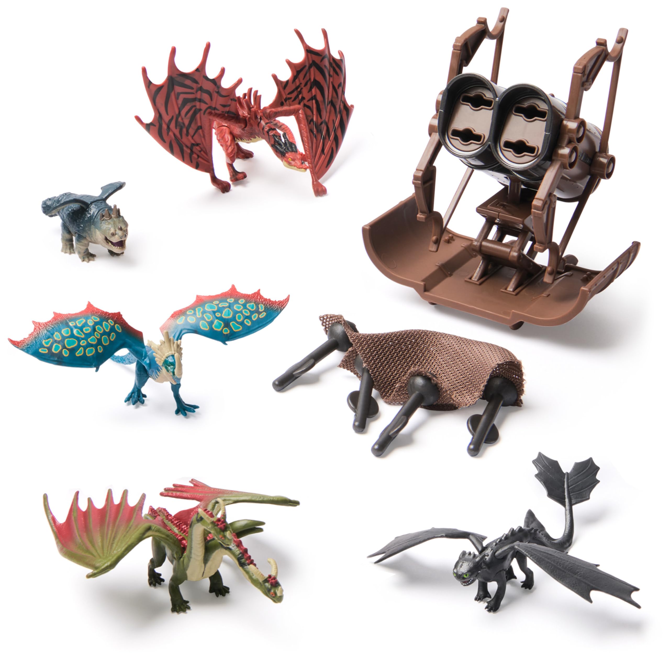 Dreamworks Dragons Dragon Catcher Set with 5 Dragons, Mangler, and Net | Ages 4+