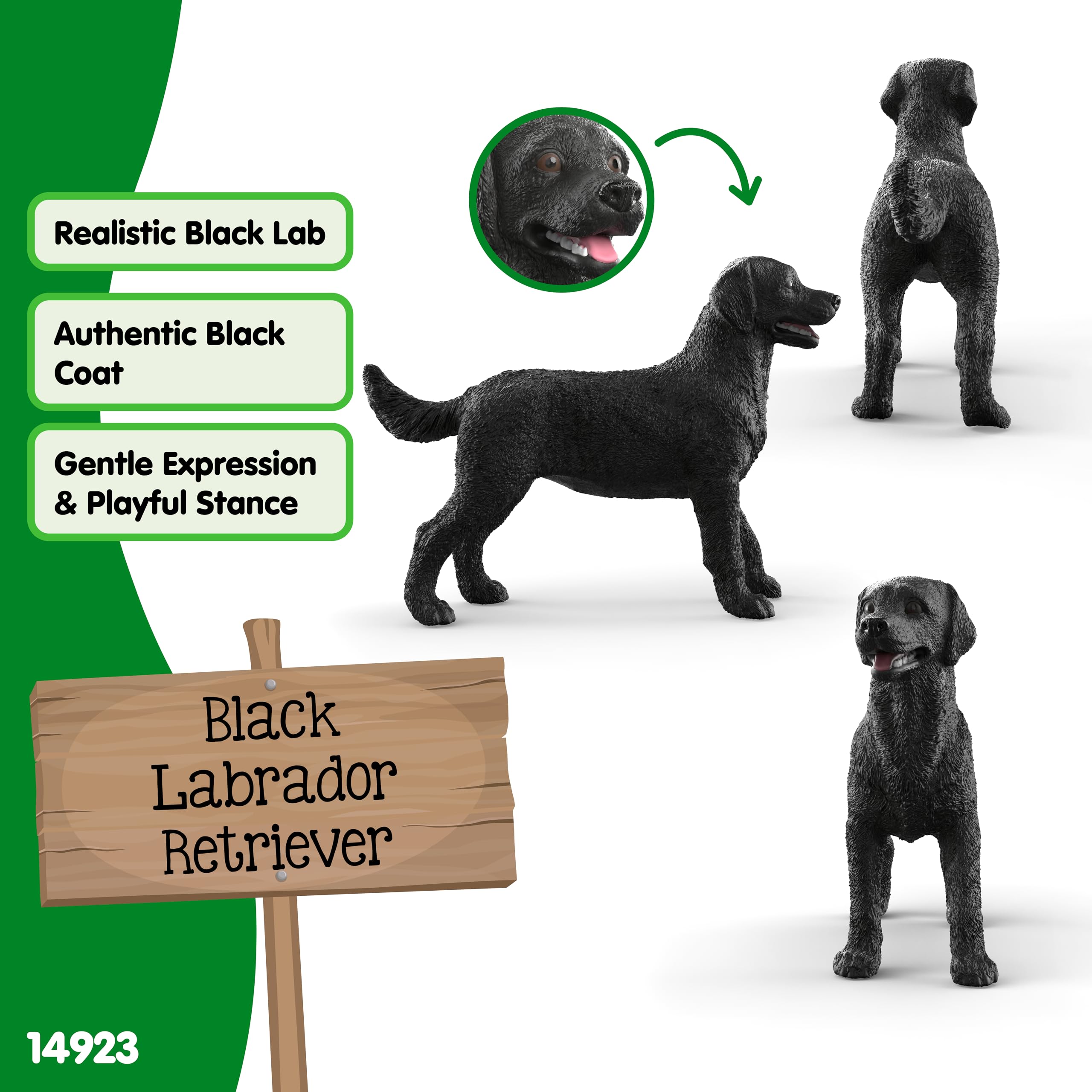Schleich Farm World Black Labrador Retriever Female Toy Figurine - Ages 3+ | 14923 2