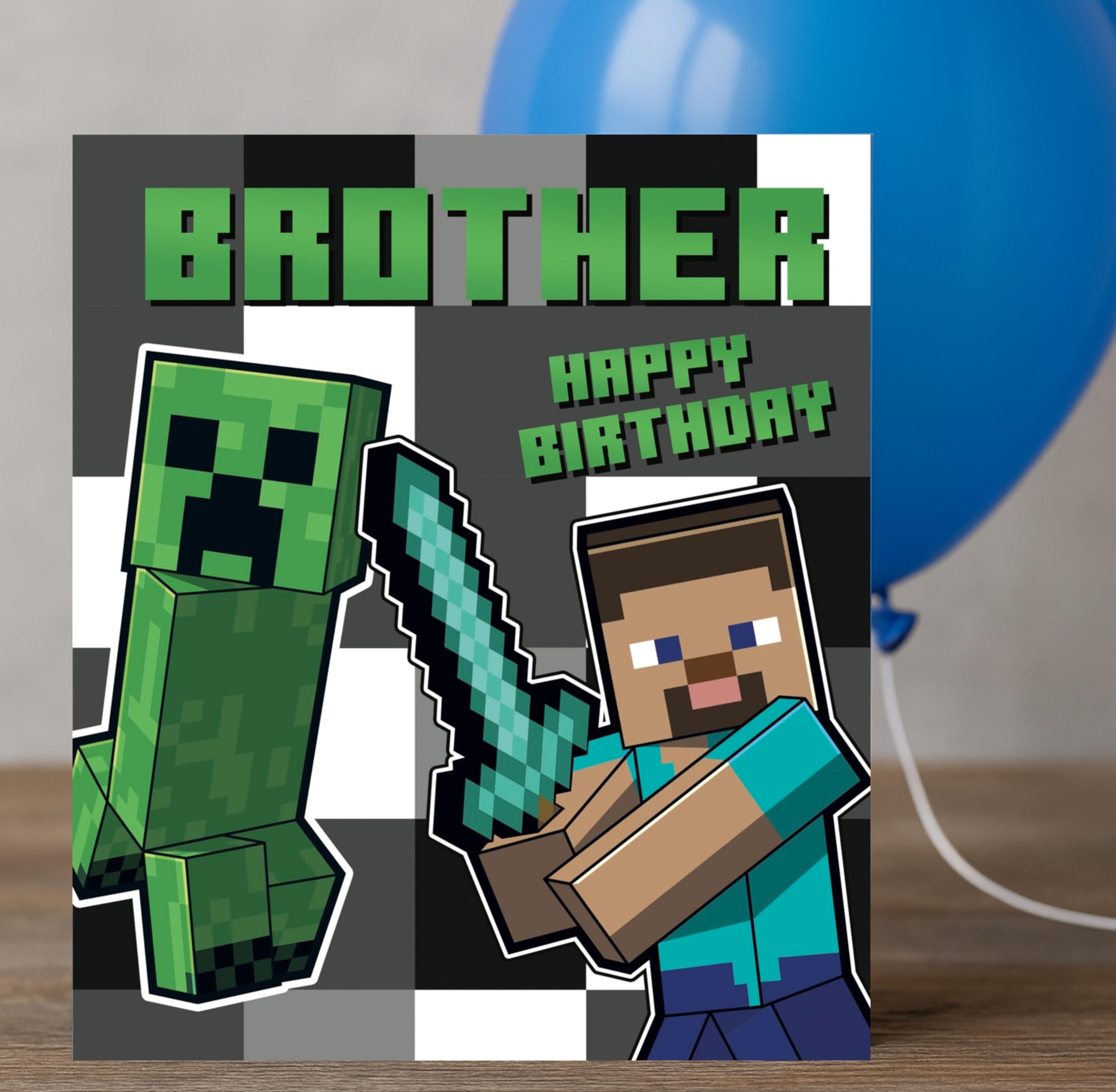 Danilo Promotions LTD Minecraft Birthday Card for Brother | Multi-Color | Model MN086 4