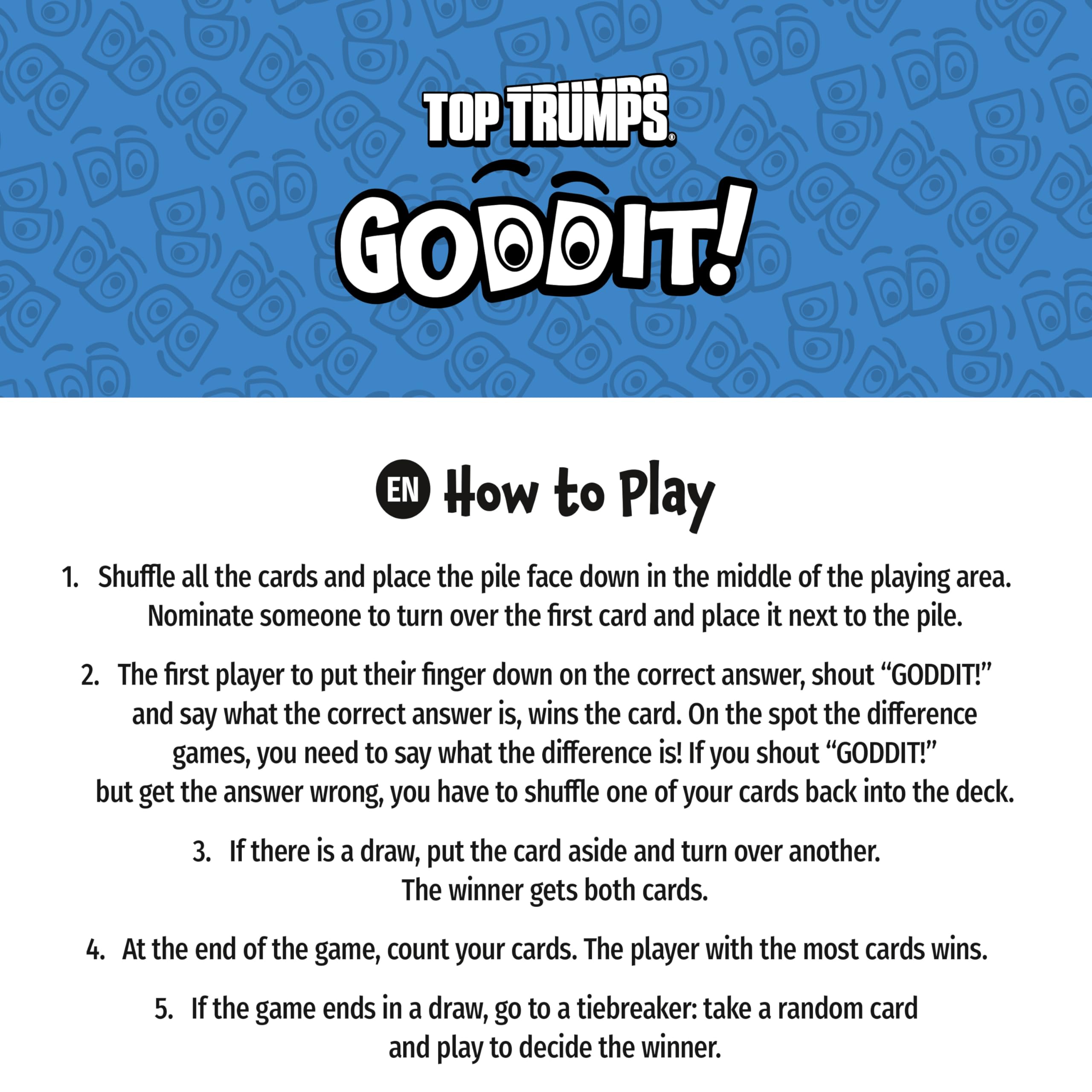 Top Trumps Goddit! Card Game - Five Games in One | Portable Metal Tin | Unisex Children 5