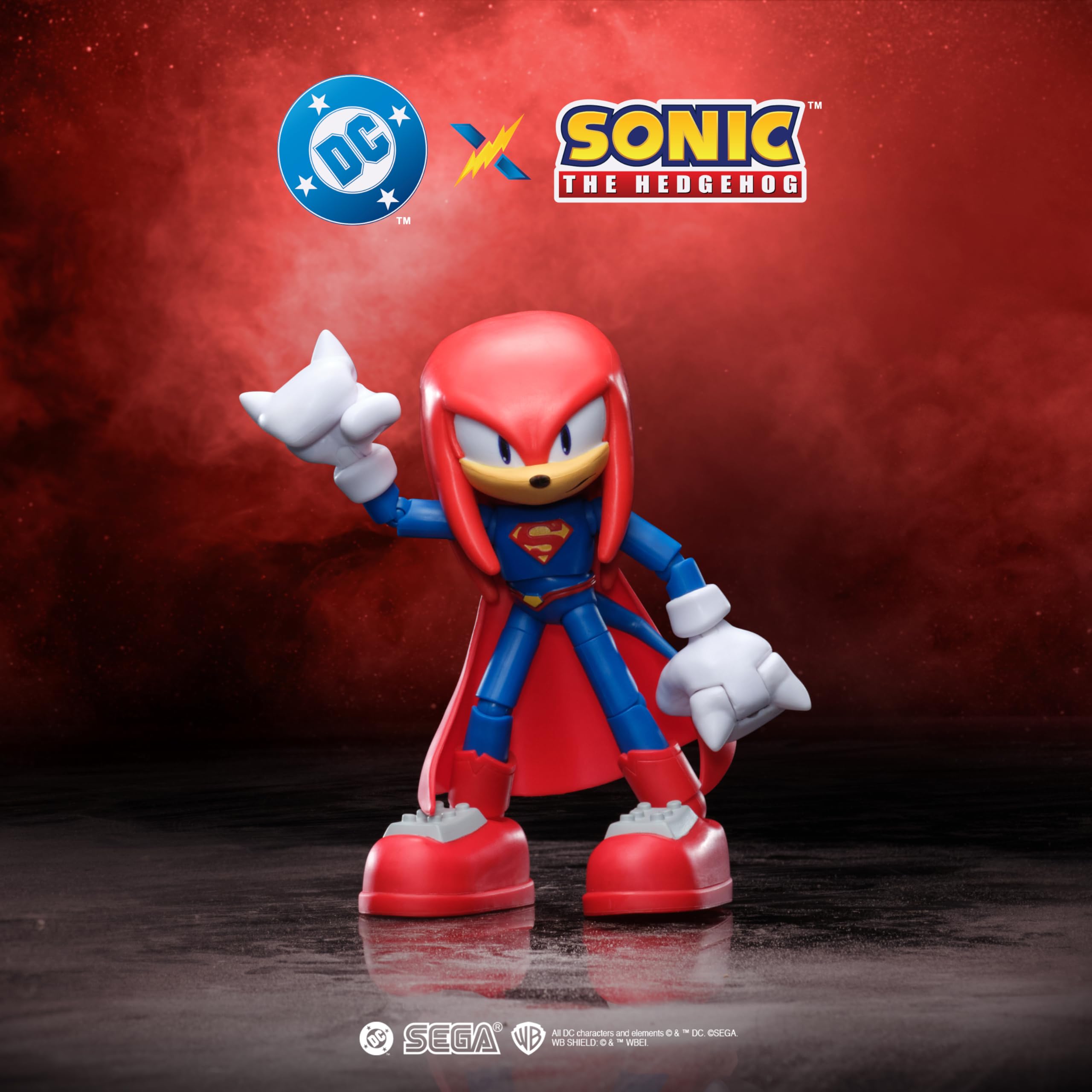 Sonic The Hedgehog DC Knuckles as Superman Action Figure - 5' / 13cm | 22 Points of Articulation 3