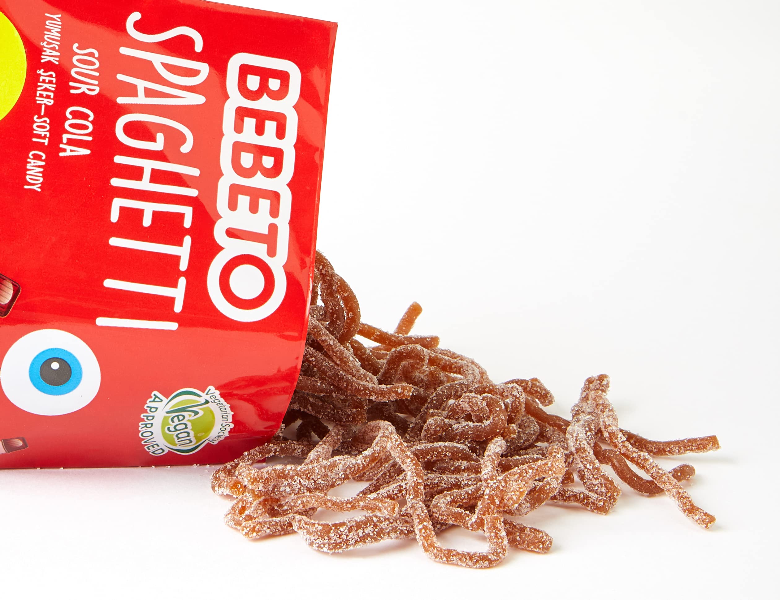 Bebeto Sour Cola Spaghetti – Vegane &amp; Halal-zertifizierte saure Brausegummis, 70 g 3