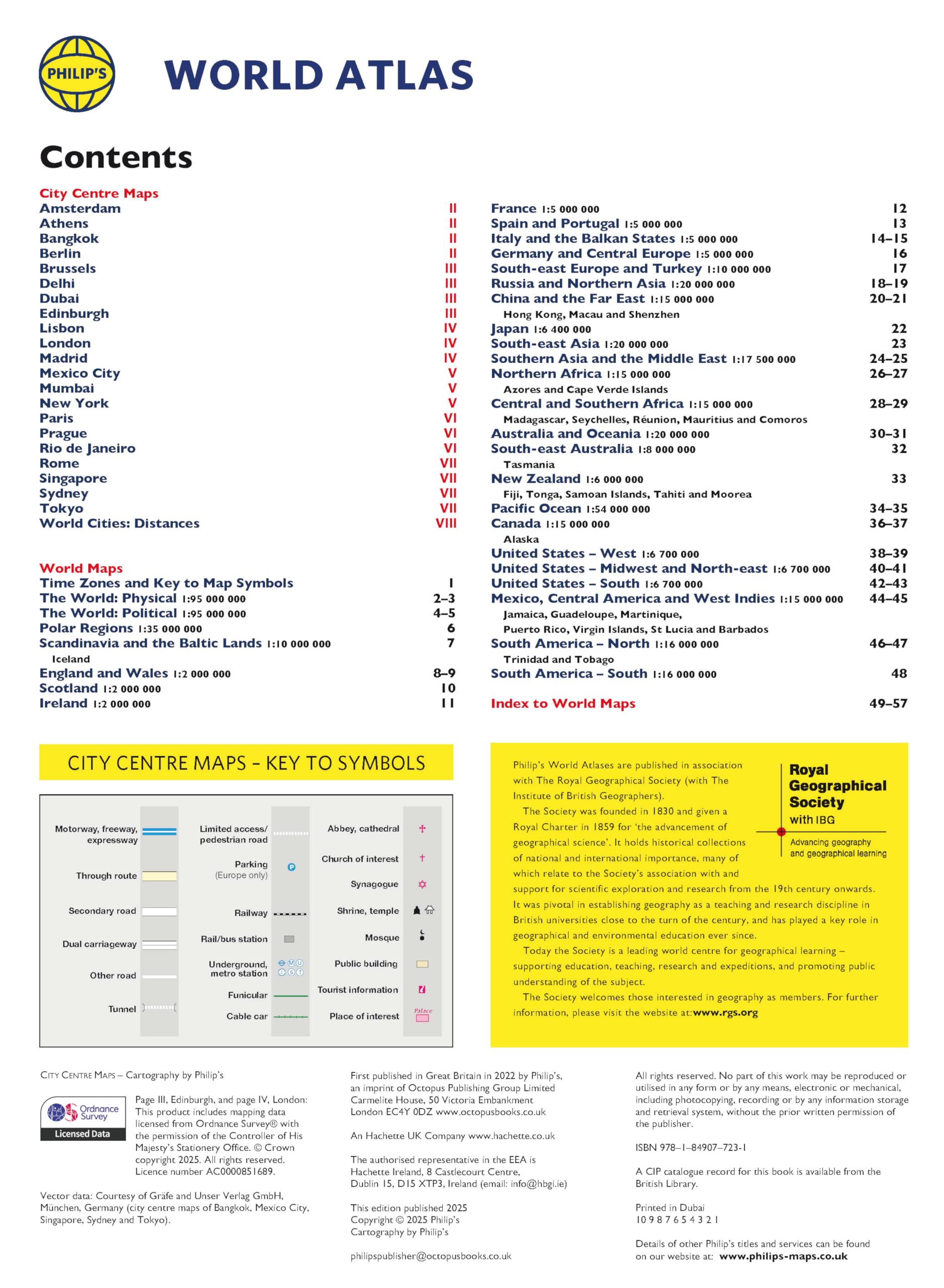 Philip's RGS World Atlas (A4) - Global Cities, Facts and Flags | Paperback