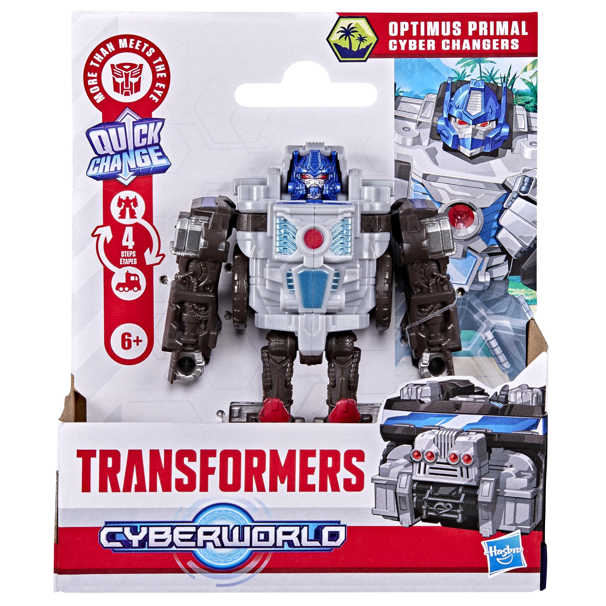 Transformers Optimus Primal Cyber Changers Action Figure - 10cm Robot to Truck Conversion | Ages 6+ 3