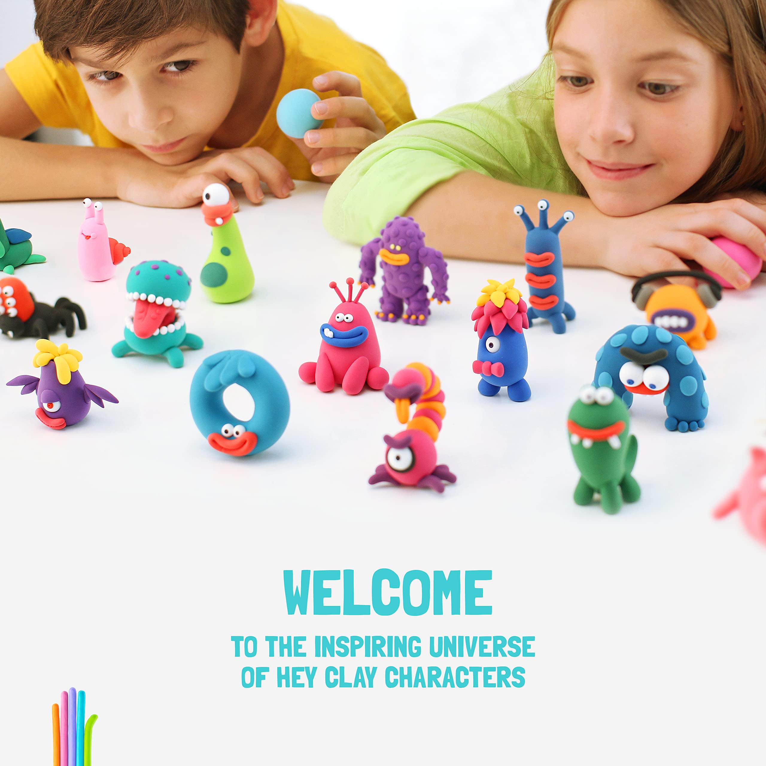 HEY CLAY Aliens Set - 15 Cans Air Dry Clay Modeling Kit for Kids | Non-Toxic, Mess-Free 9