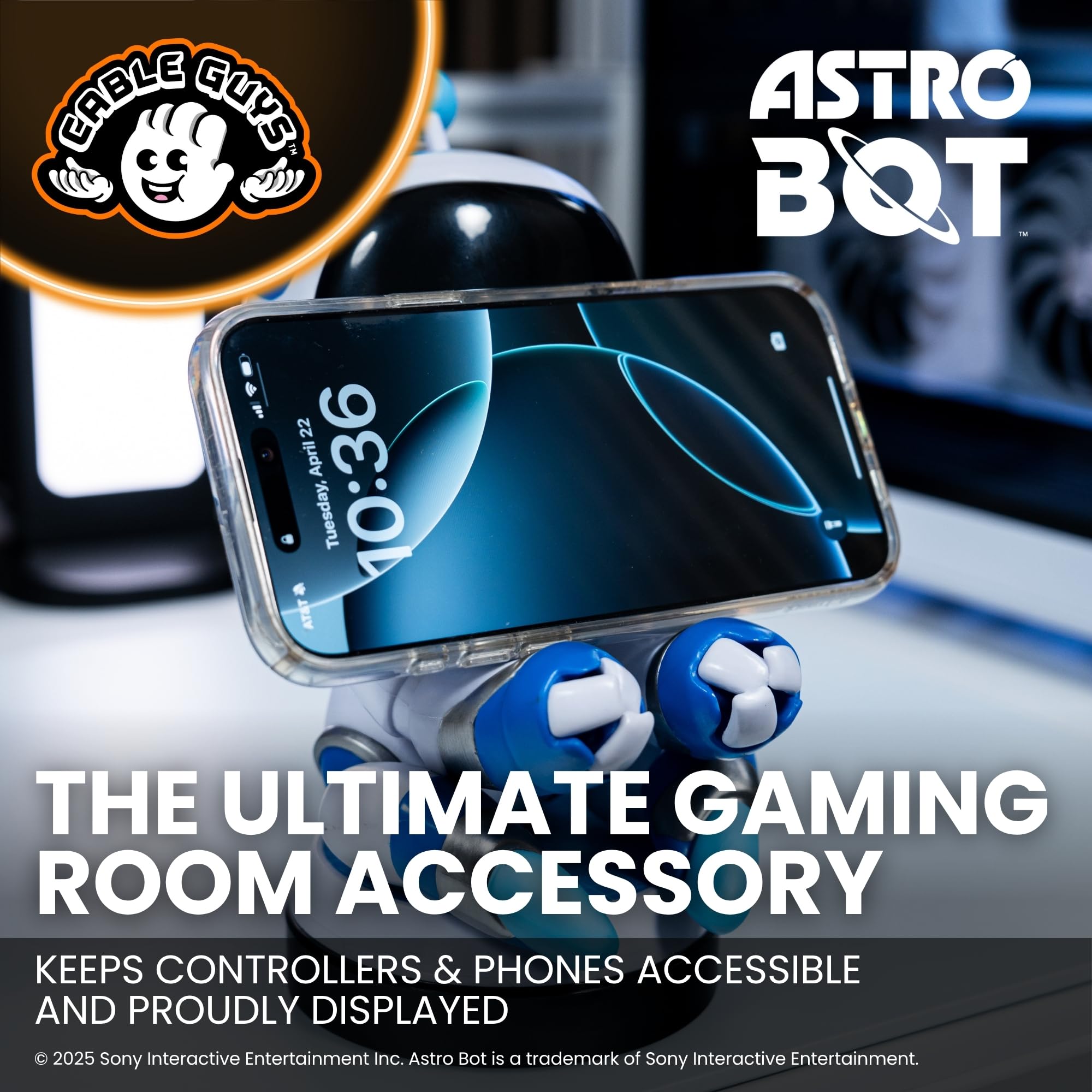 Cableguys Astro Bot Controller Holder & Phone Stand | 8.5 Inches Tall | Multicolored Plastic 3