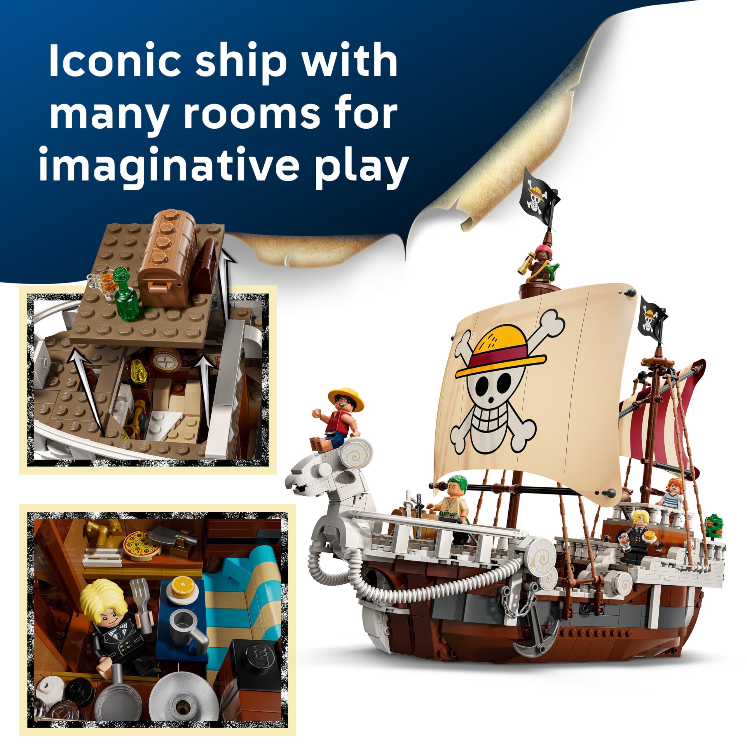 LEGO ONE PIECE The Going Merry Pirate Ship Building Set 75639 for Ages 10+ 3