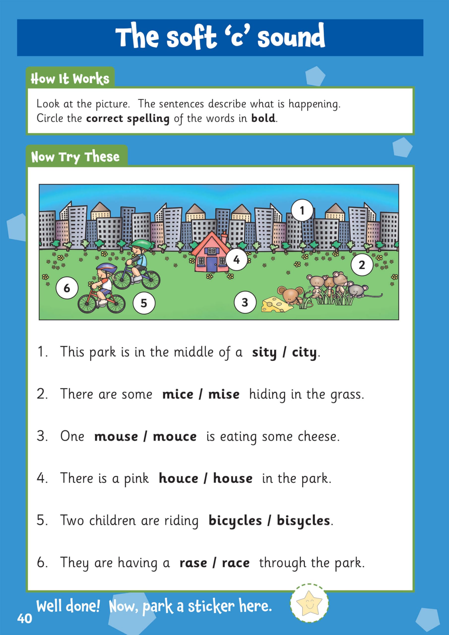 CGP 10 Minutes a Day Spelling for Ages 5-7 Activity Book with Reward Stickers 6