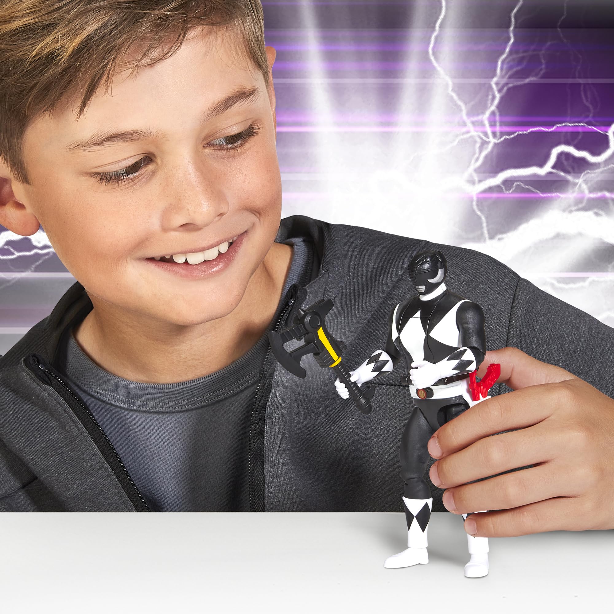 Playmates Power Rangers Mighty Morphin Auto-Morphin Black Ranger Action Figure | 14.5 cm