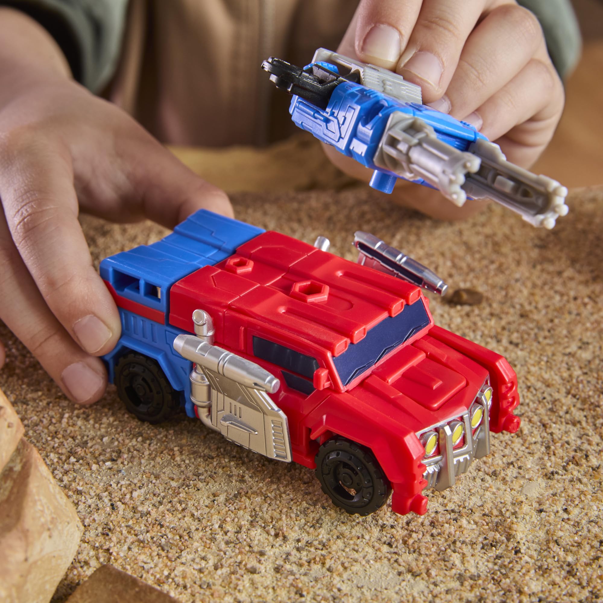 Transformers Optimus Prime Armored Cyber Changers Action Figure | 2-Step Conversion | 4-Inch 7