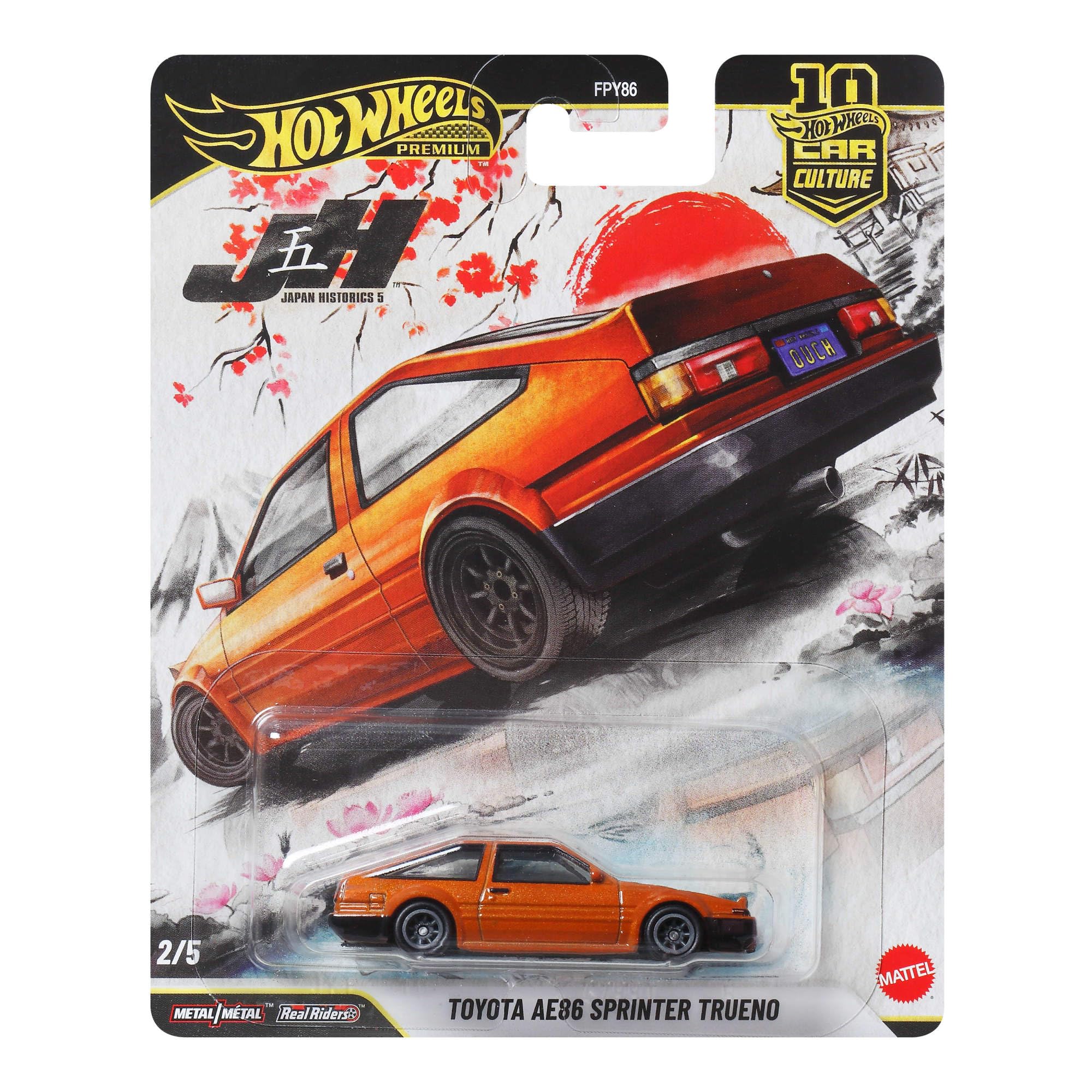 Hot Wheels Premium Car Culture Toyota AE86 Sprinter Trueno Die-Cast Car 1:64 Scale