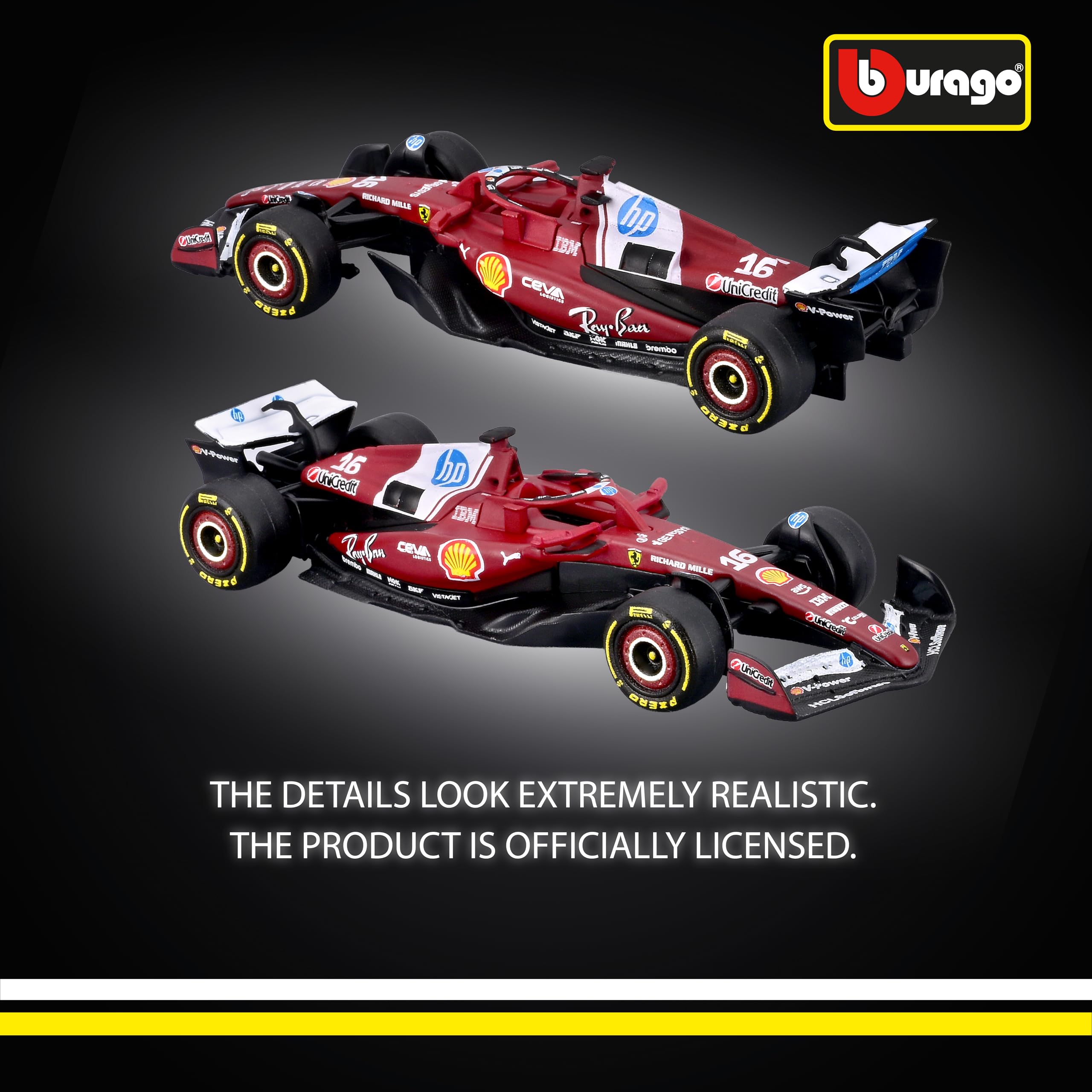 Bburago Ferrari SF-25 #16 Charles Leclerc 2025 F1 Car Diecast Model | 1:64 Scale | Metal 3