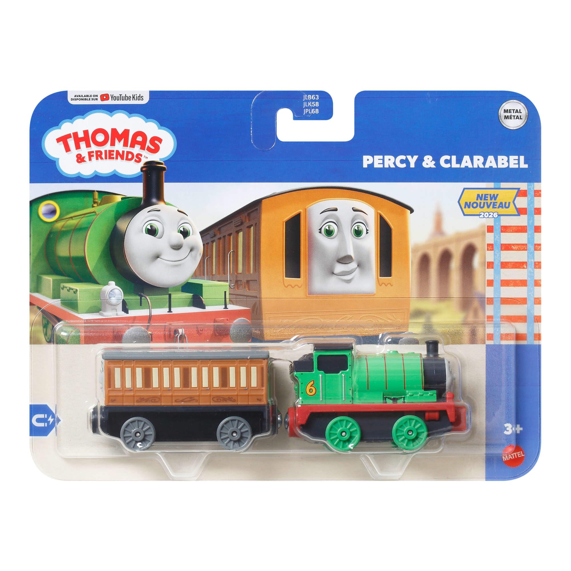Thomas & Friends Percy & Clarabel Push-Along Train Set - Multicolor, Ages 3+ 7