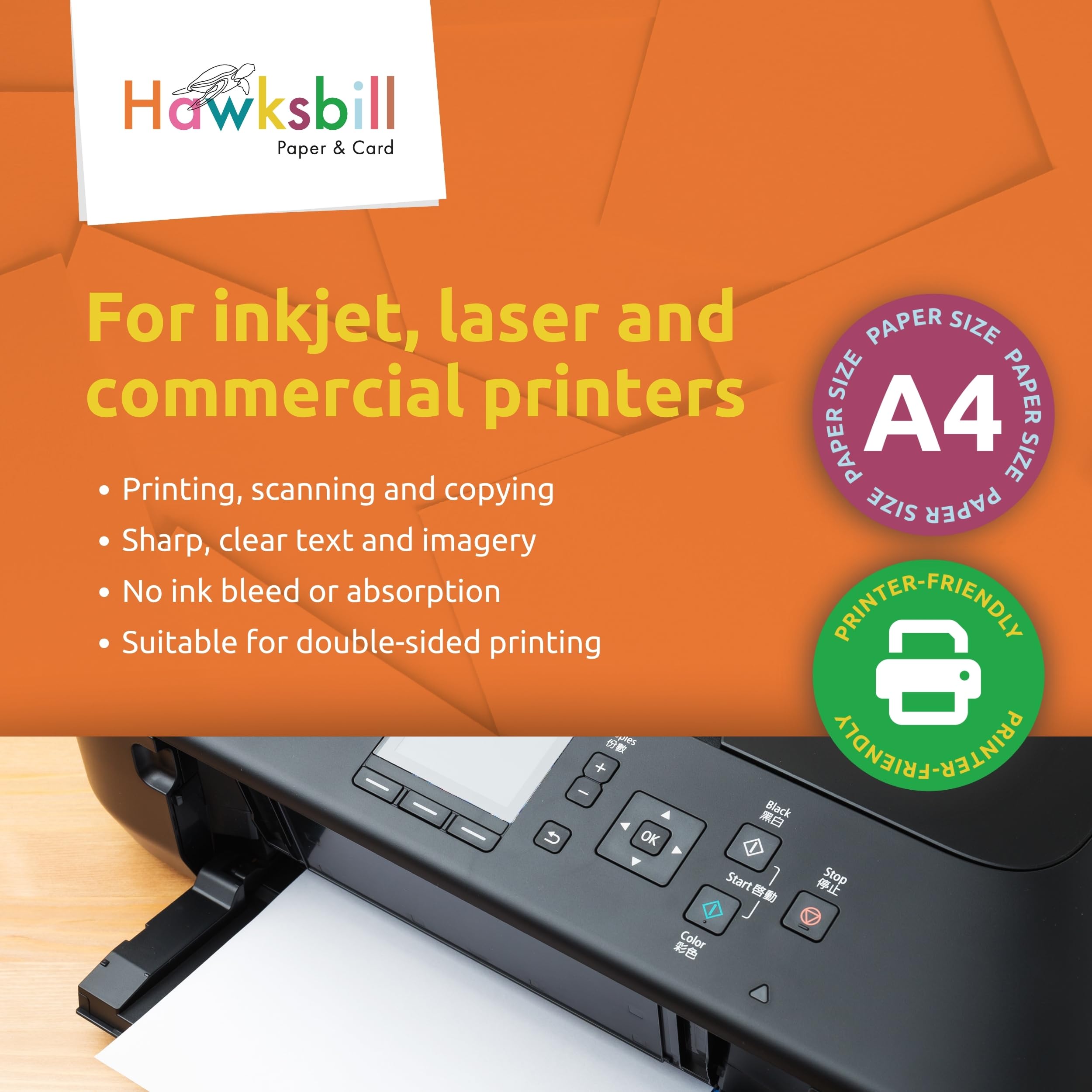 Hawksbill A4 Pastel Coloured Paper - 100 Sheets, 80GSM | Acid Free | Assorted Pastel 4