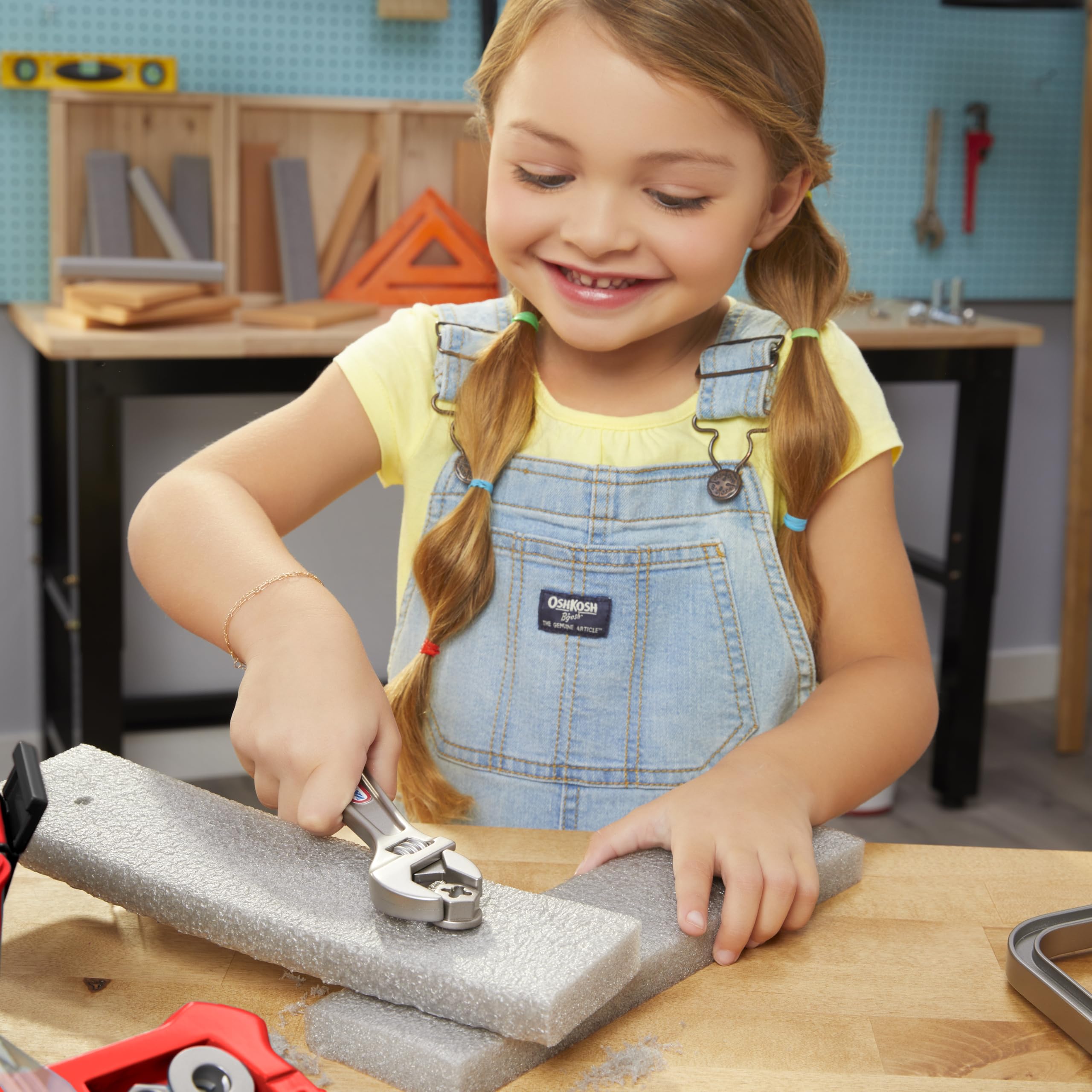 Little Tikes Creative Construction Tool Box Set - 9-Piece Pretend Play Building Kit for Kids 3+ 3