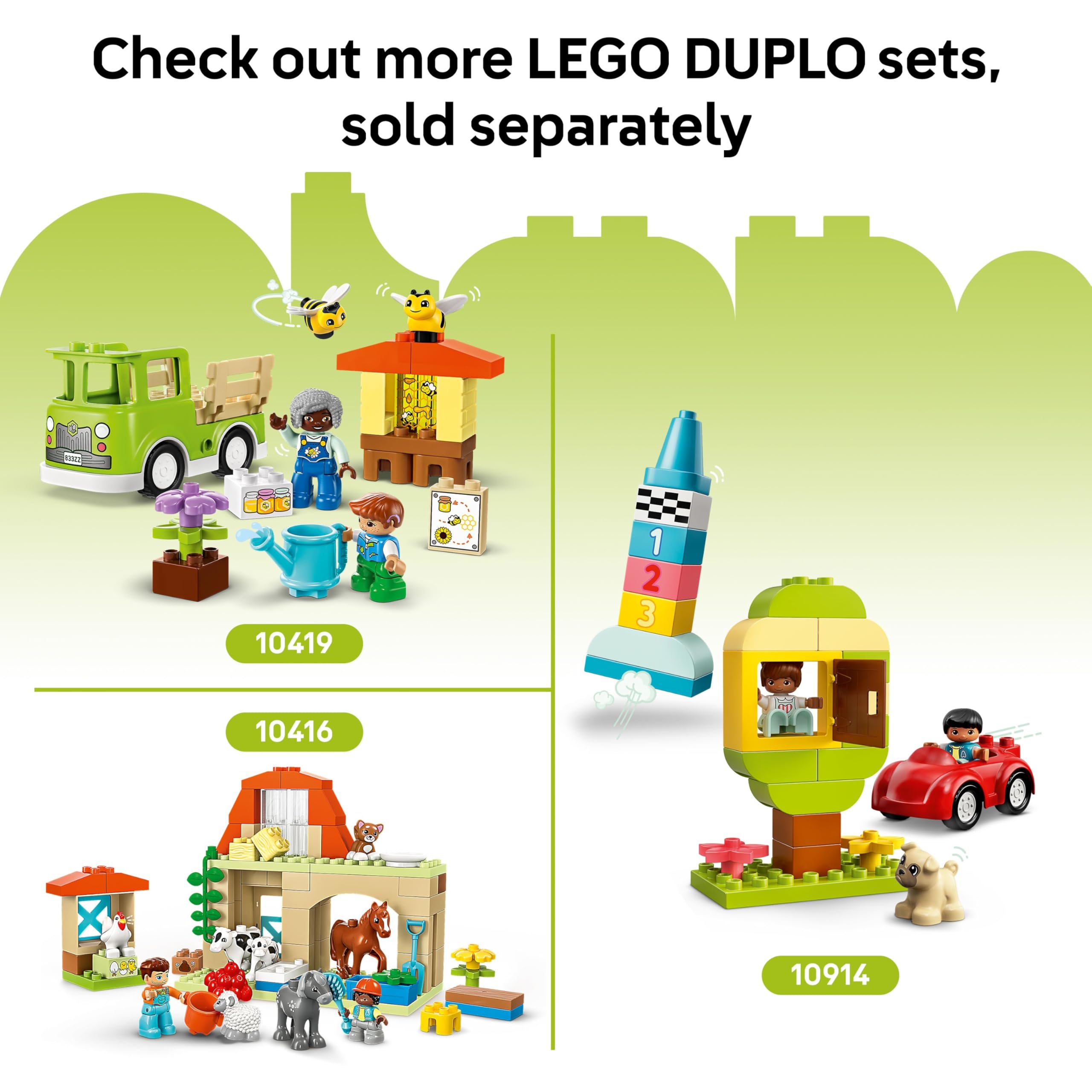 LEGO DUPLO Creative Garden & Flowers Stacking Toy 10444 - 45 Pieces | Ages 2+ | Multicolor 8