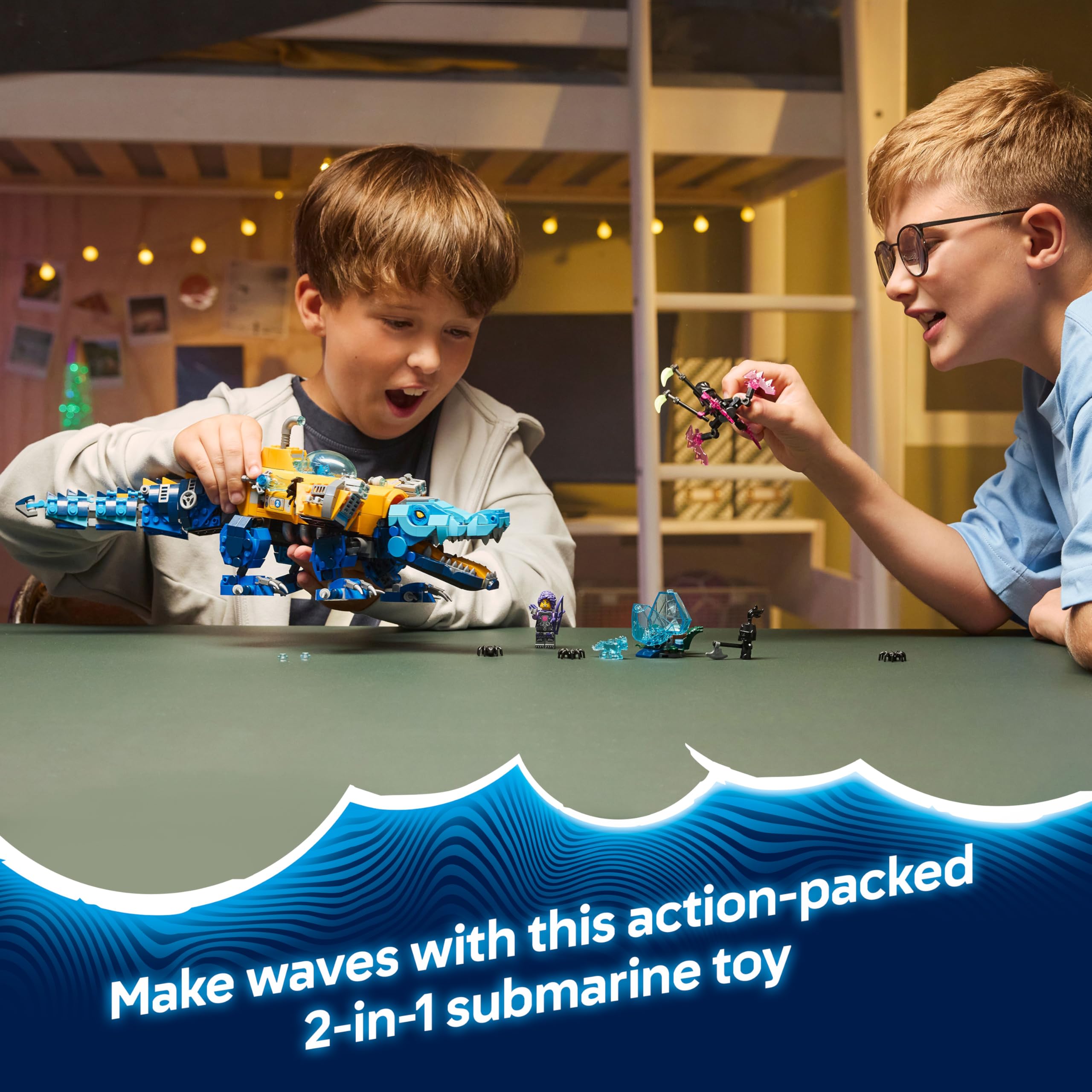 LEGO DREAMZzz 2in1 Crocodile Submarine Toy Set 71512 | Ages 8+ | 3 Minifigures