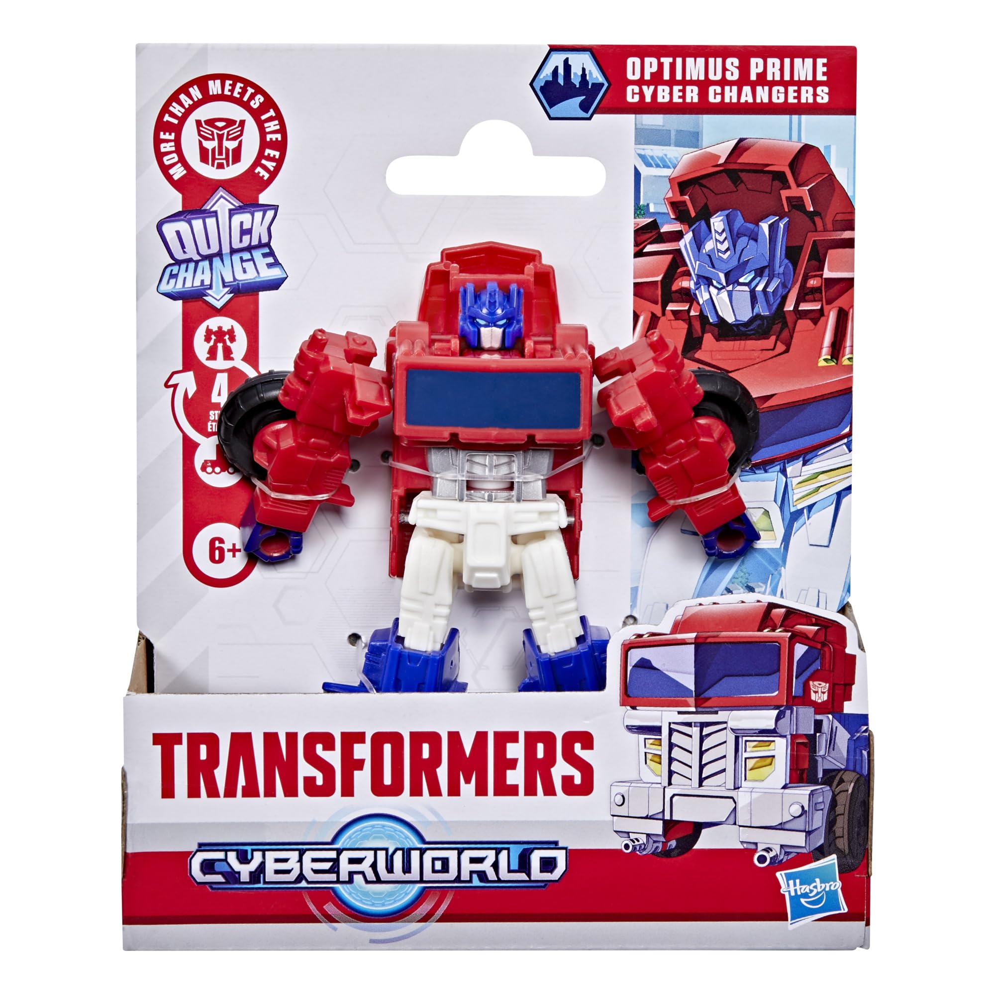 Transformers Optimus Prime Cyber Changers Action Figure | 4-Step Conversion | 10cm