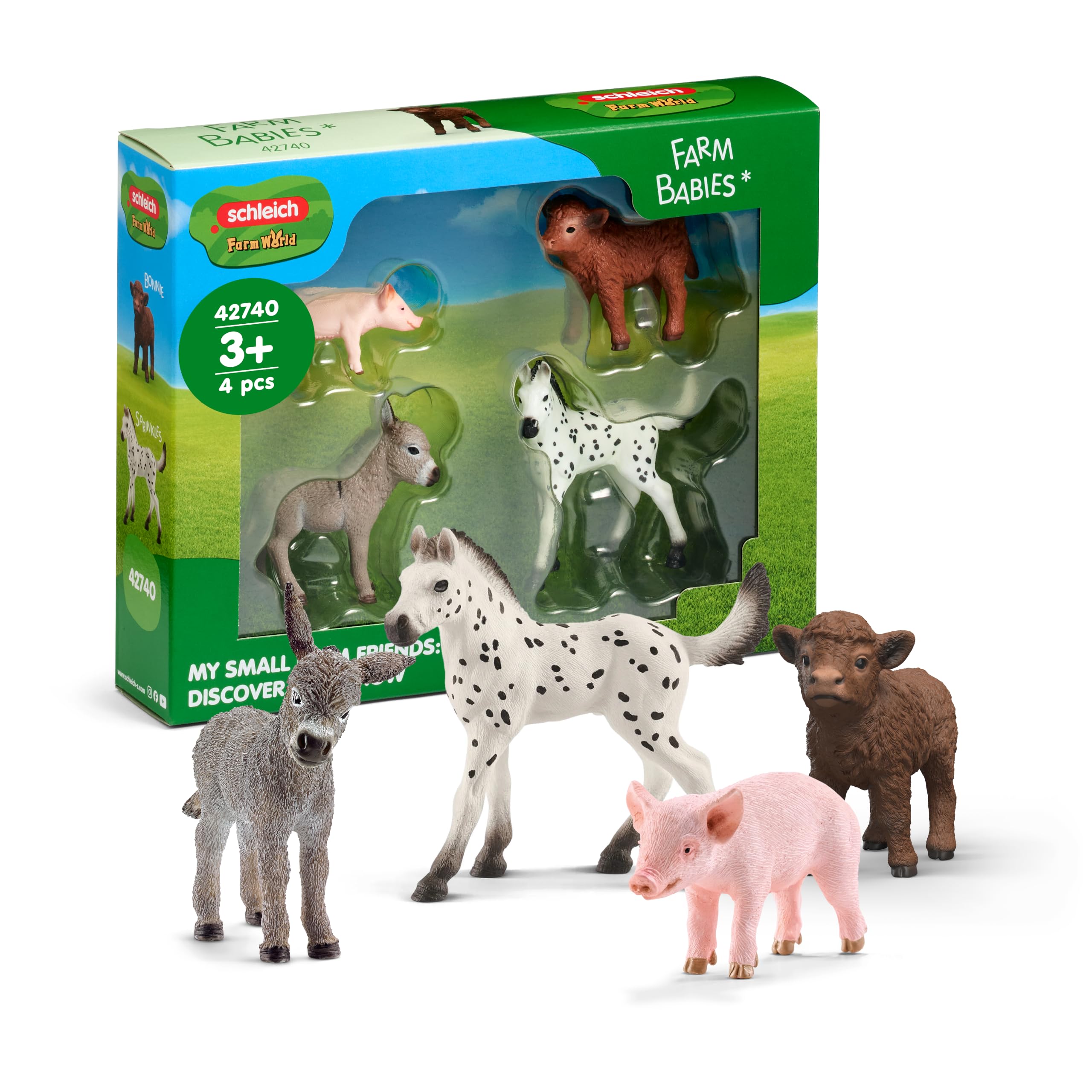 Schleich Farm World Farm Babies Set - 4 Figures | Ages 3+ | 42740 1