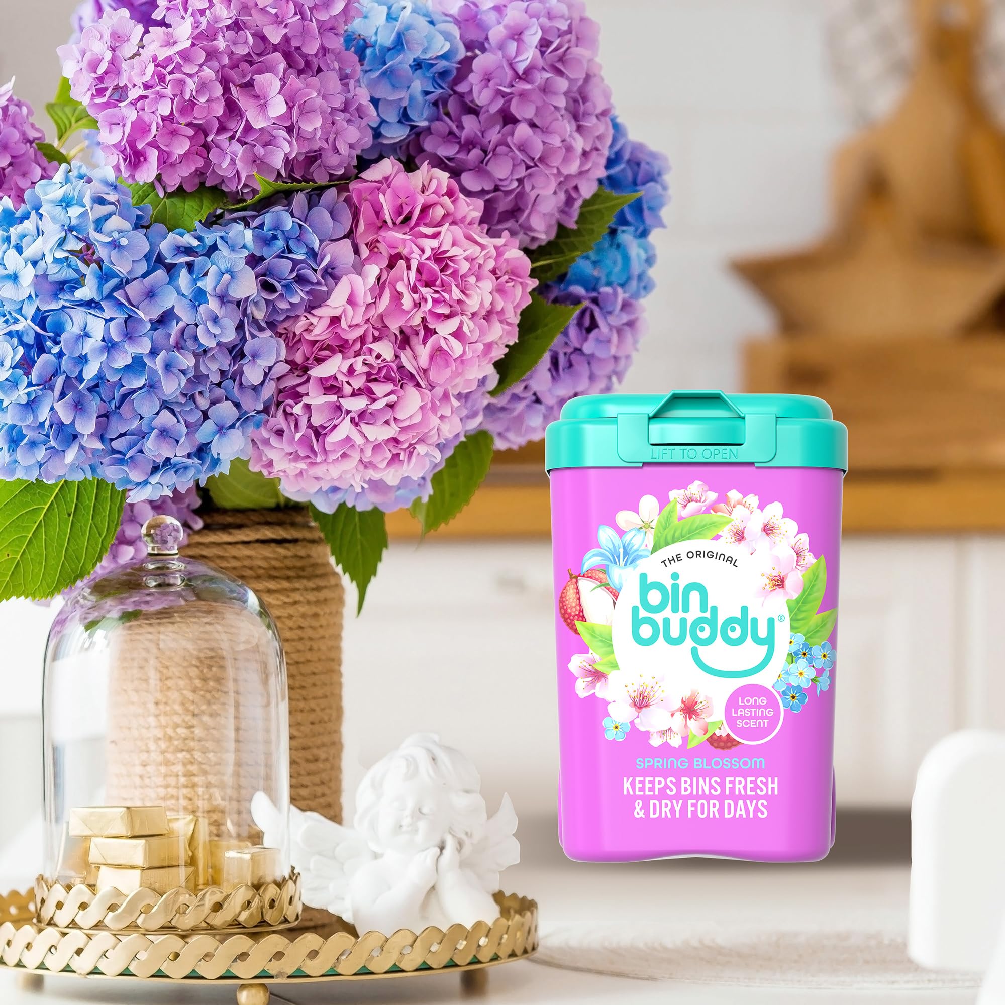 Bin Buddy Pink Grapefruit & Spring Flower Deodoriser Powder - 450g, Pack of 2 | Eliminates Odours 9