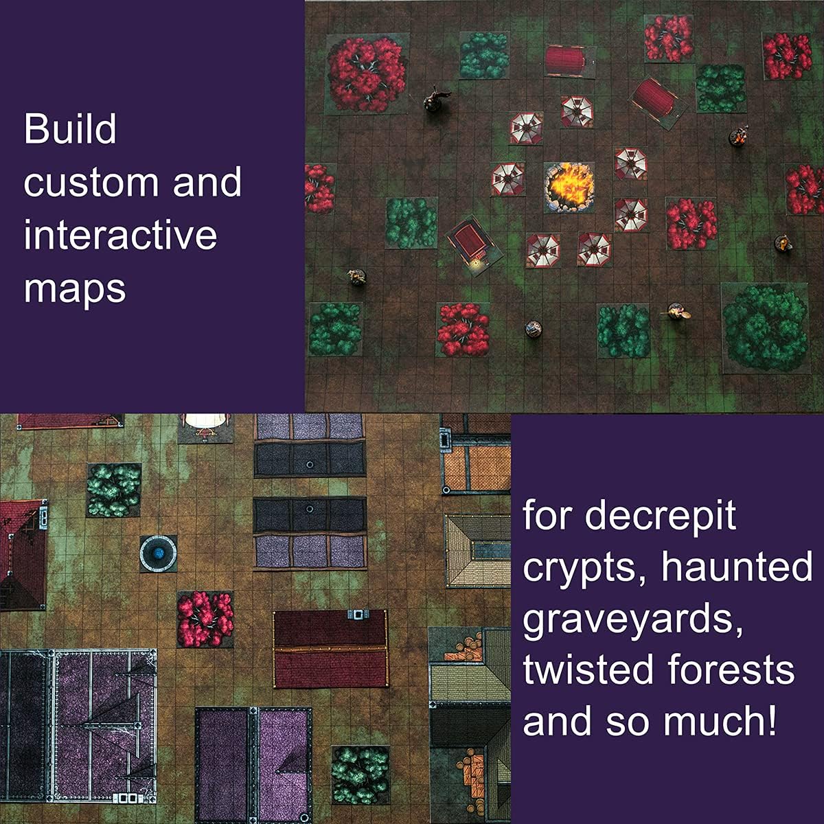 Dungeon Craft Cursed Lands Brettspiel – über 1000 wendbare Geländestücke für Dungeons &amp; Dragons Curse of Strahd 5