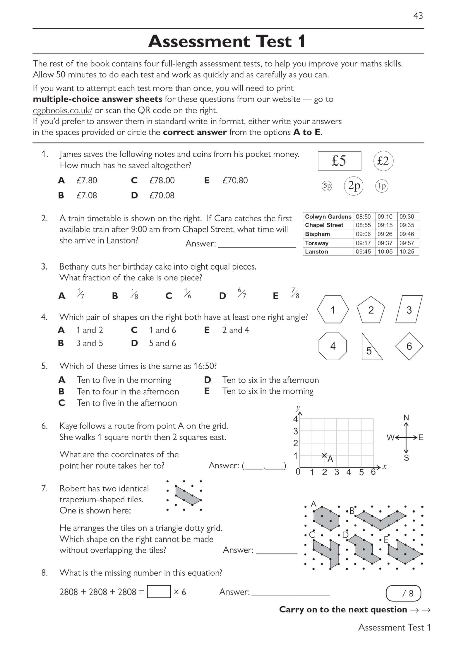 CGP 11+ GL Maths Practice Book & Assessment Tests - Ages 10-11 (with Online Edition) 6