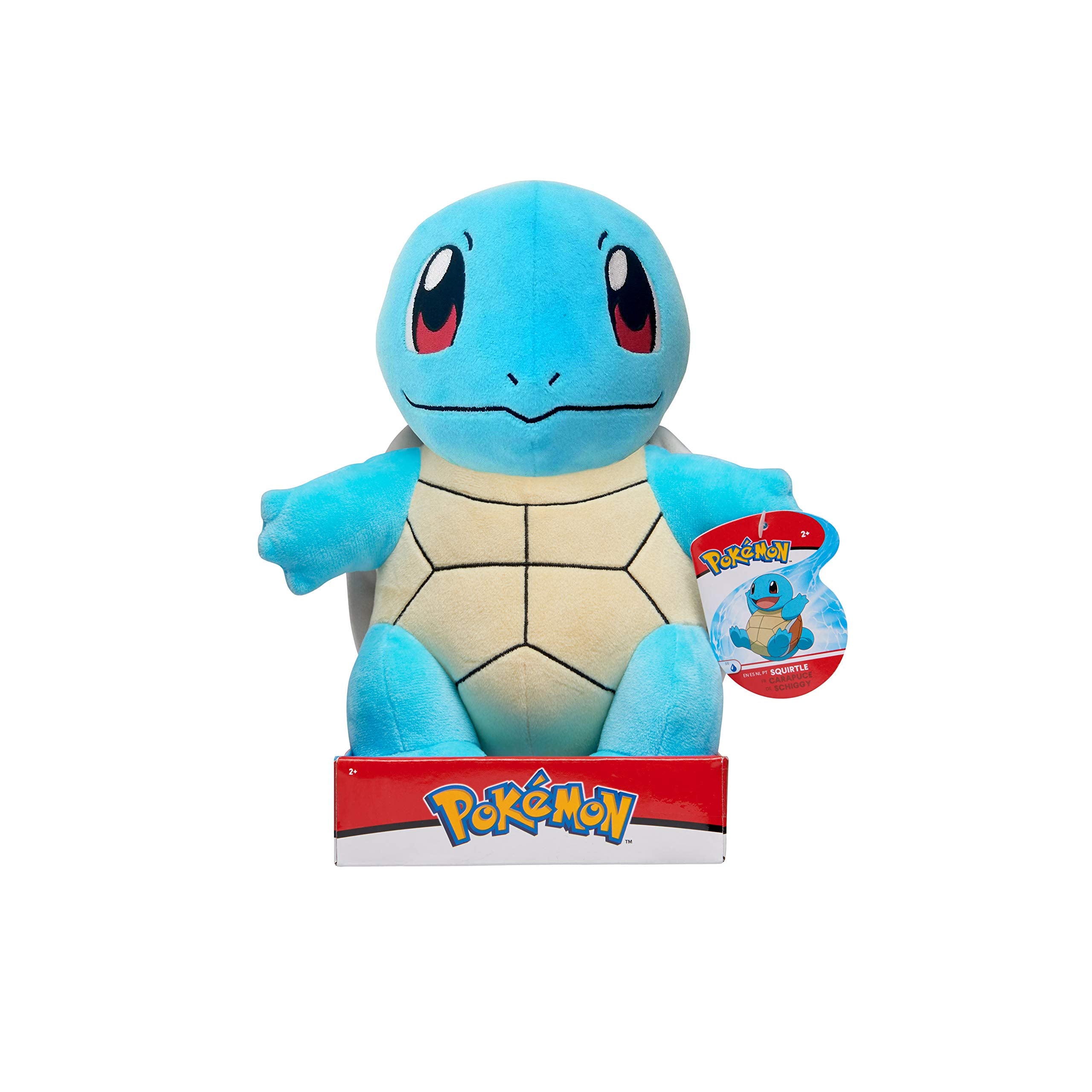 Pokémon Squirtle 12-Inch Soft Plush - Authentic Details | Polyester | Ages 2+ 3
