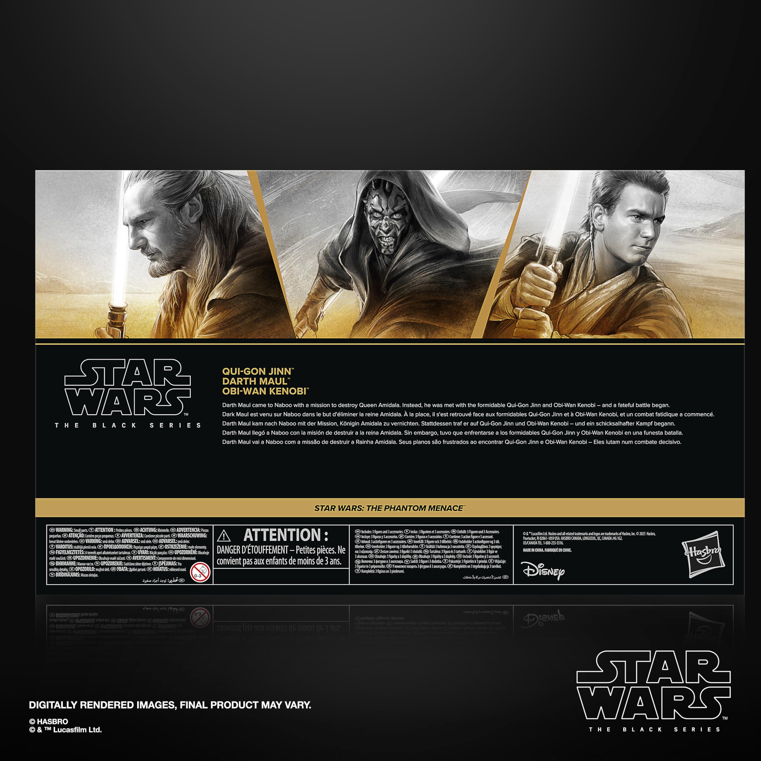 Star Wars The Black Series Qui-Gon Jinn, Darth Maul & Obi-Wan Kenobi 6-Inch Action Figure 3-Pack 18