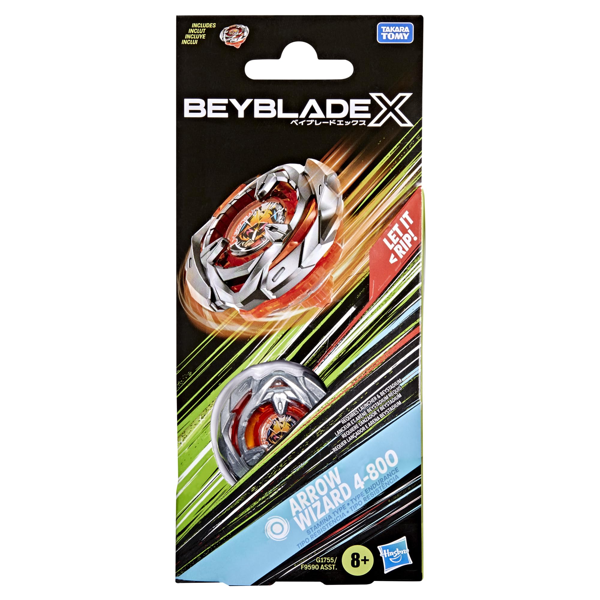 Hasbro Beyblade X Arrow Wizard 4-80O Booster Pack Set | Right-Spin Stamina Type Top | Ages 8+ 5