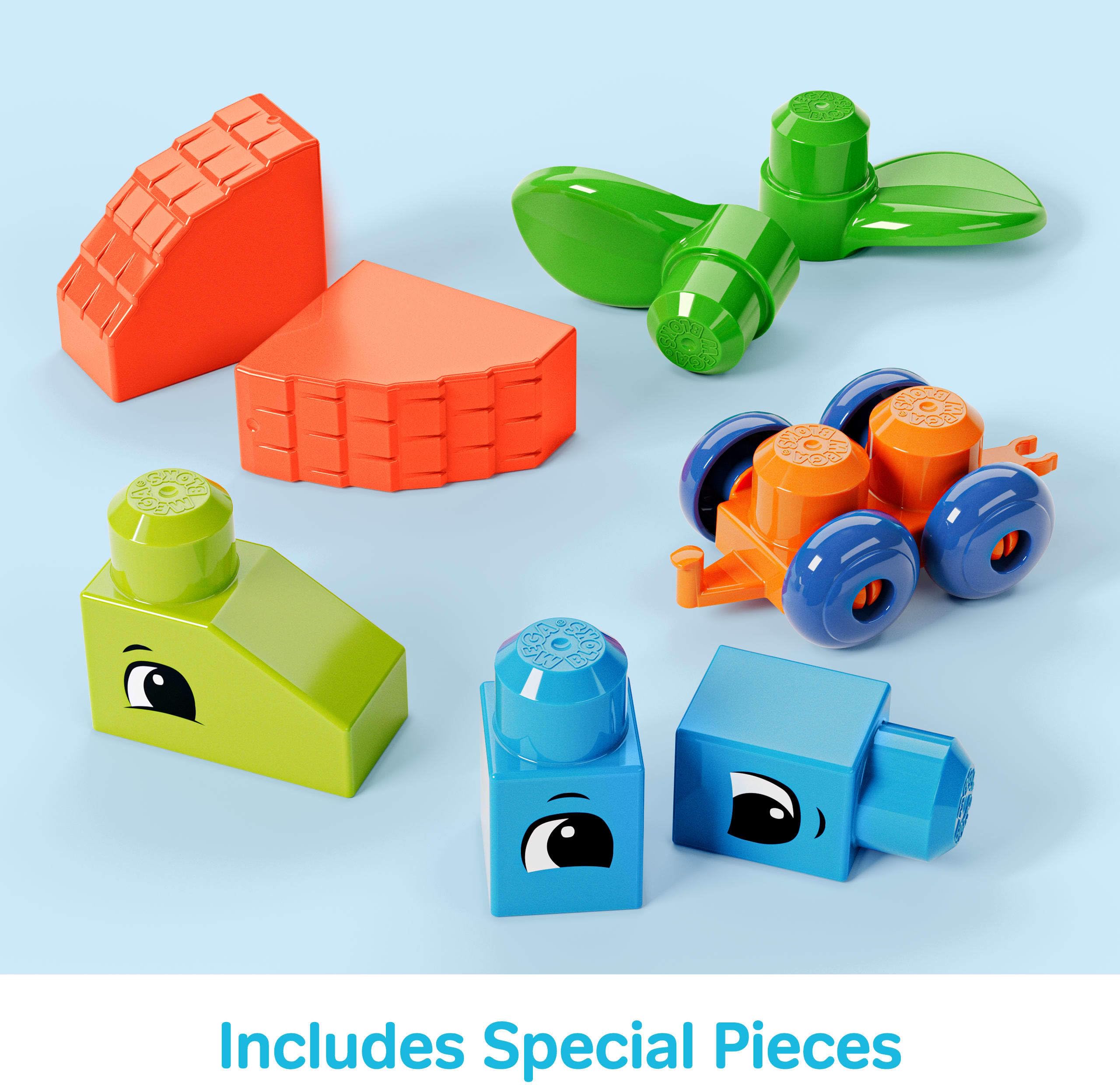 Mega Bloks Bigger Building Bag Building Set - 150 Pieces | Ages 1+ | Multicoloured 5