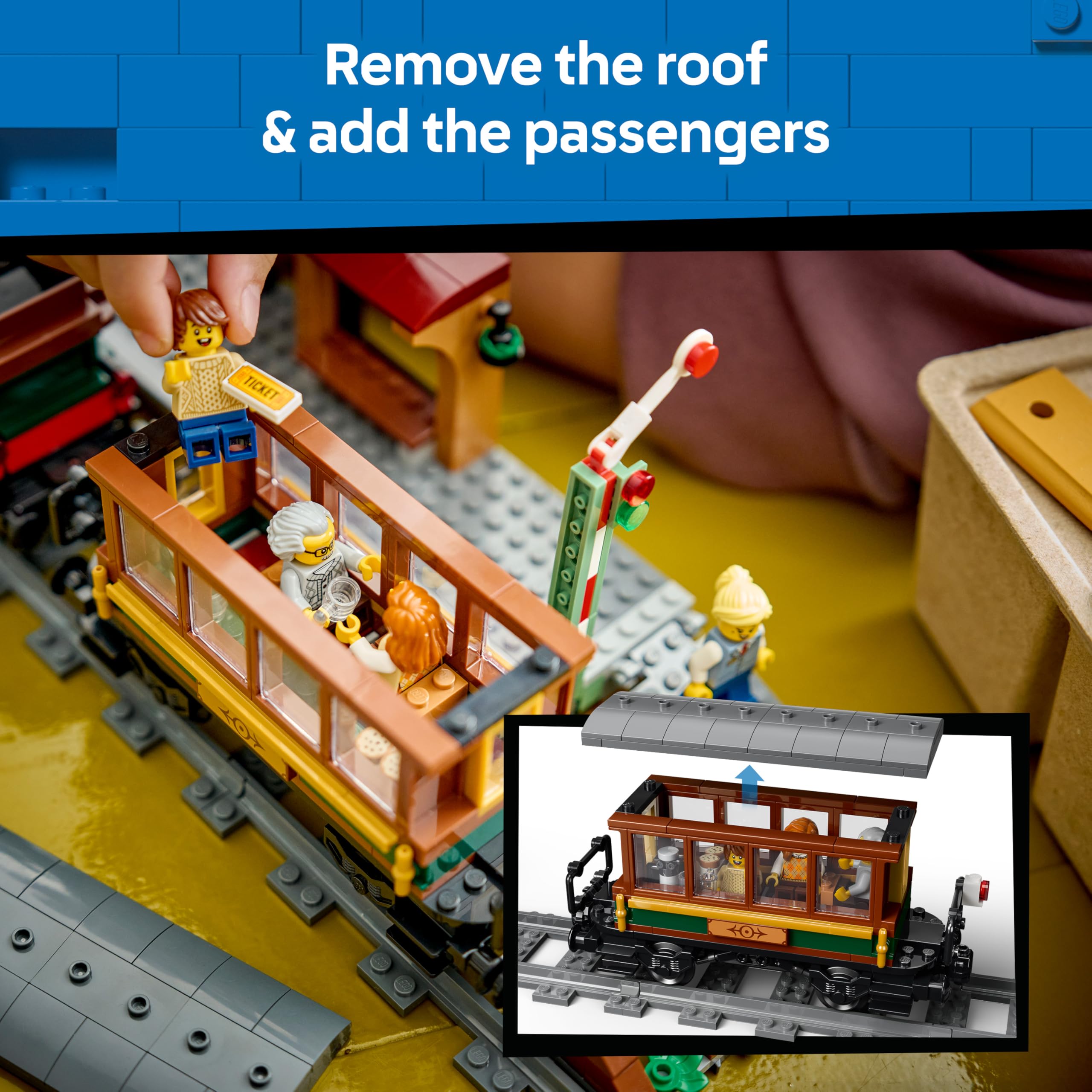 LEGO City Vintage Steam Train Set 60511 | Ages 7+ | Includes Station & 5 Minifigures 5