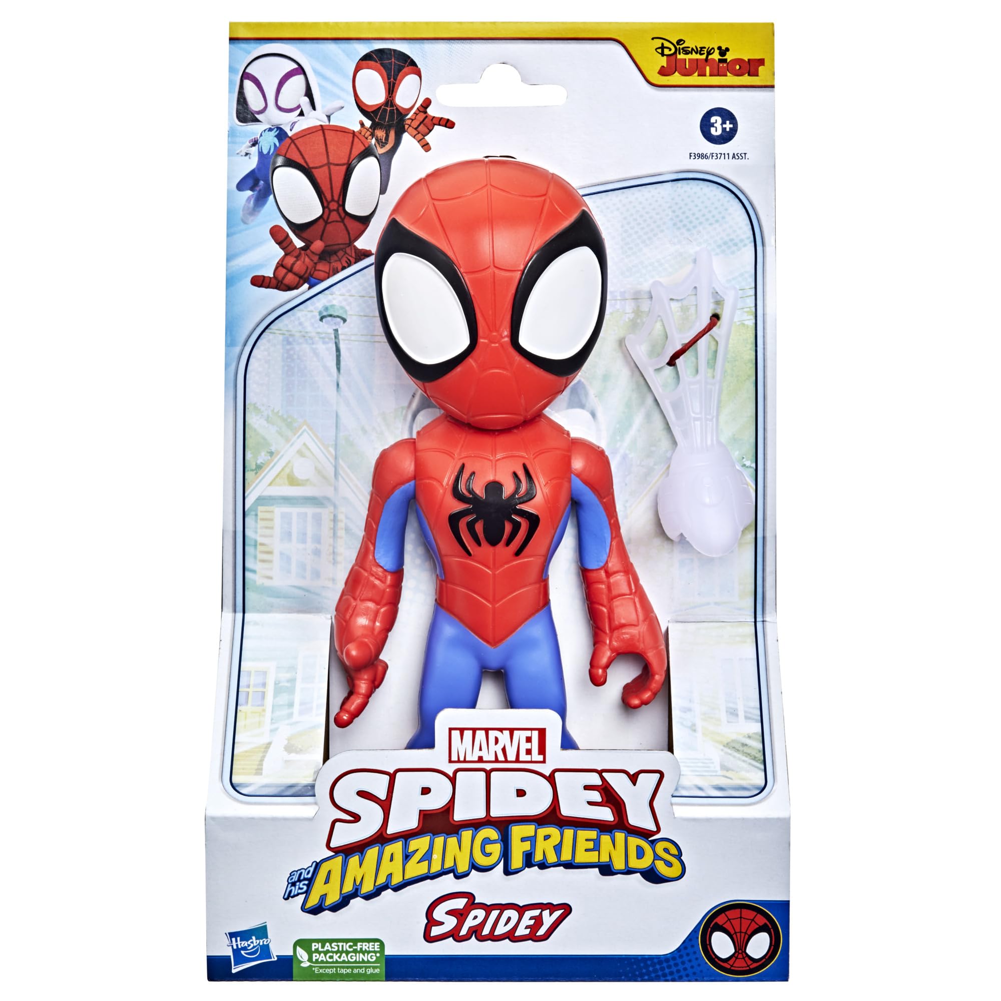 Marvel Spidey and His Amazing Friends Supersized Spidey Action Figure - 22.5 cm Tall | Posable | Ages 3+ 2