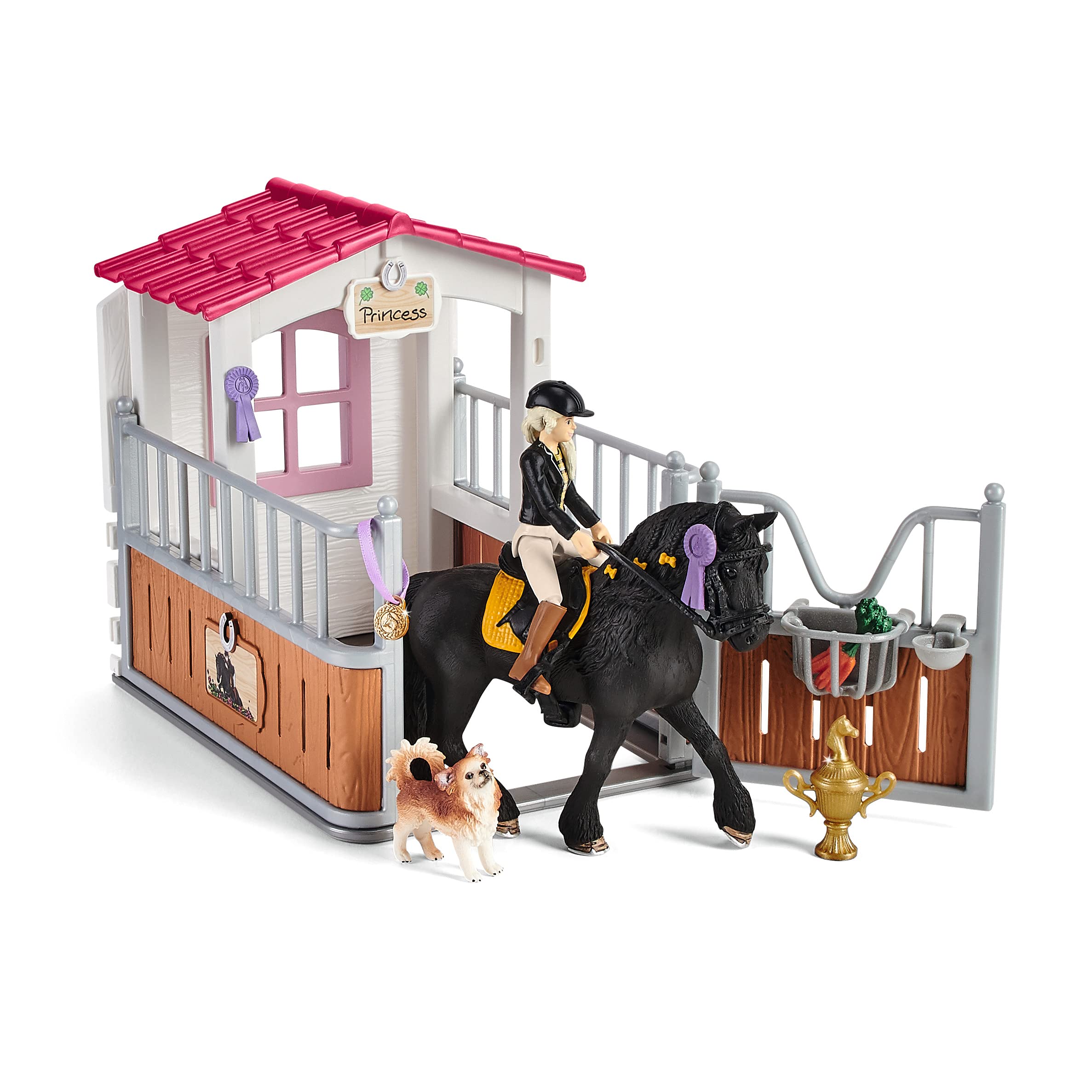 Schleich Horse Stall with Tori and Princess Playset | Ages 3+ | Model 42437 3