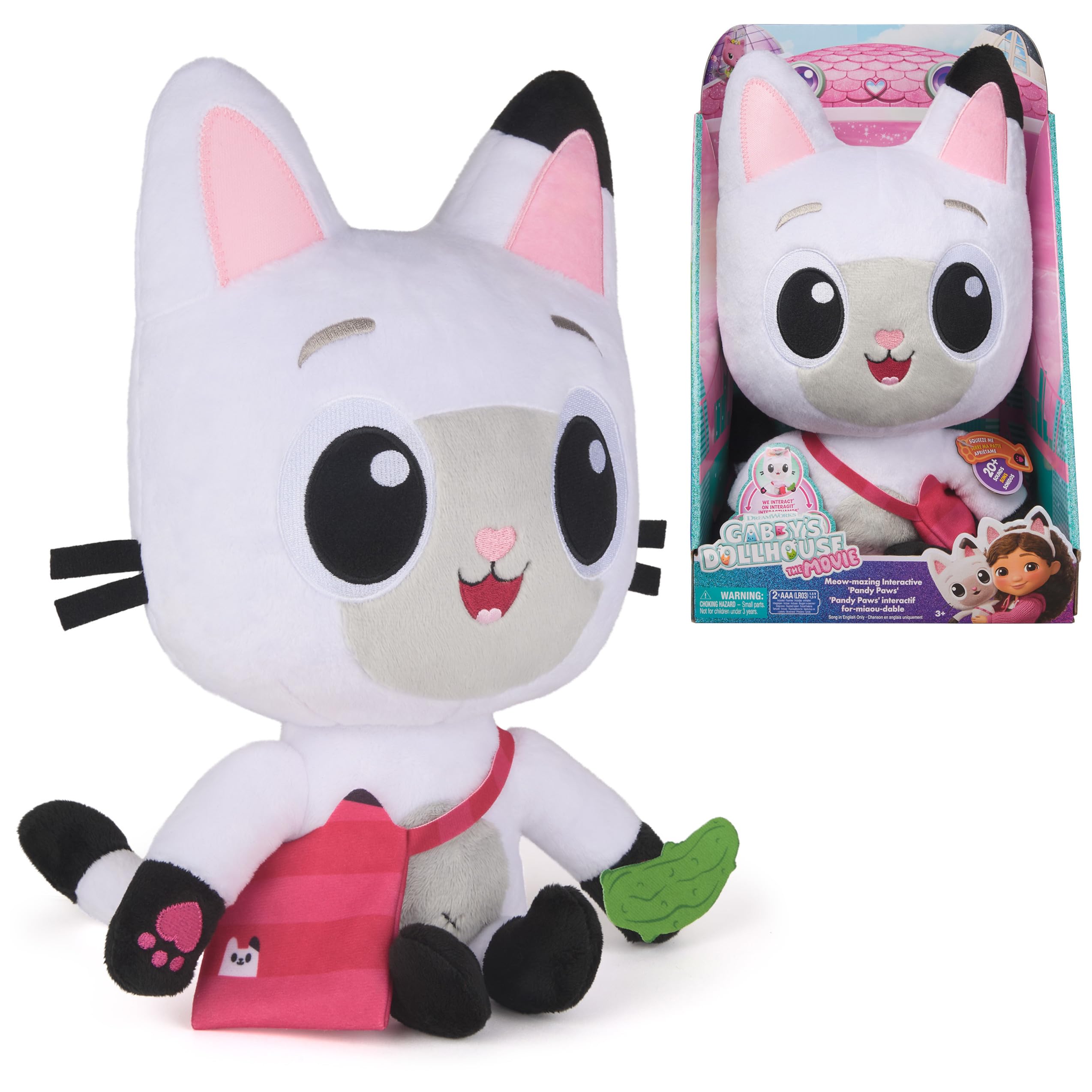 Interactive Pandy Paws Plush Toy - Meow-mazing Gabby's Dollhouse Movie Magic, 33cm Tall