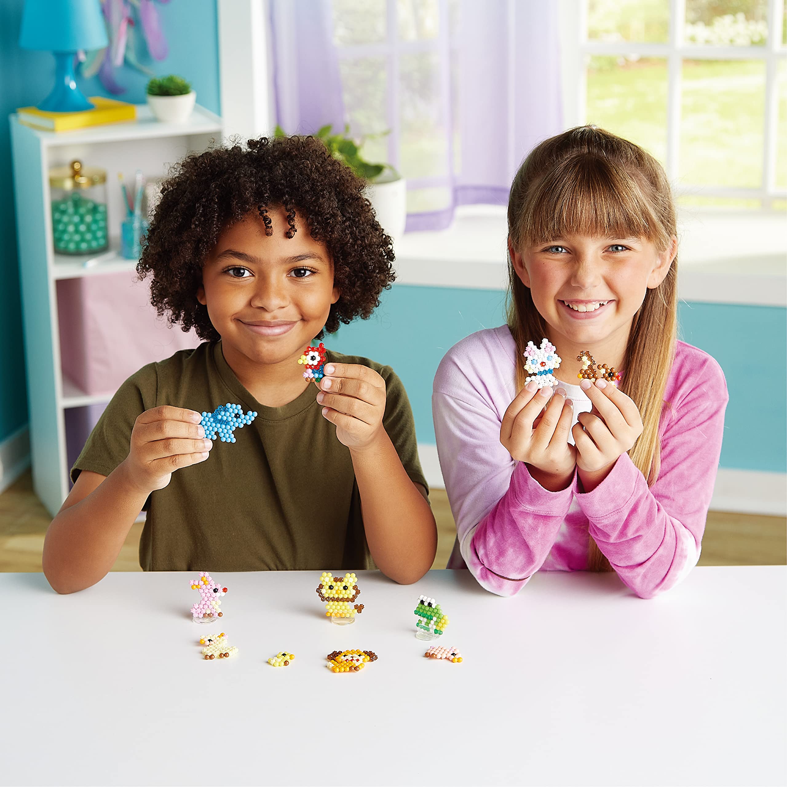 Aquabeads Animal Buddies Refill Kit - 600 Beads in 15 Colors, Includes Stands | Ages 4+ 6