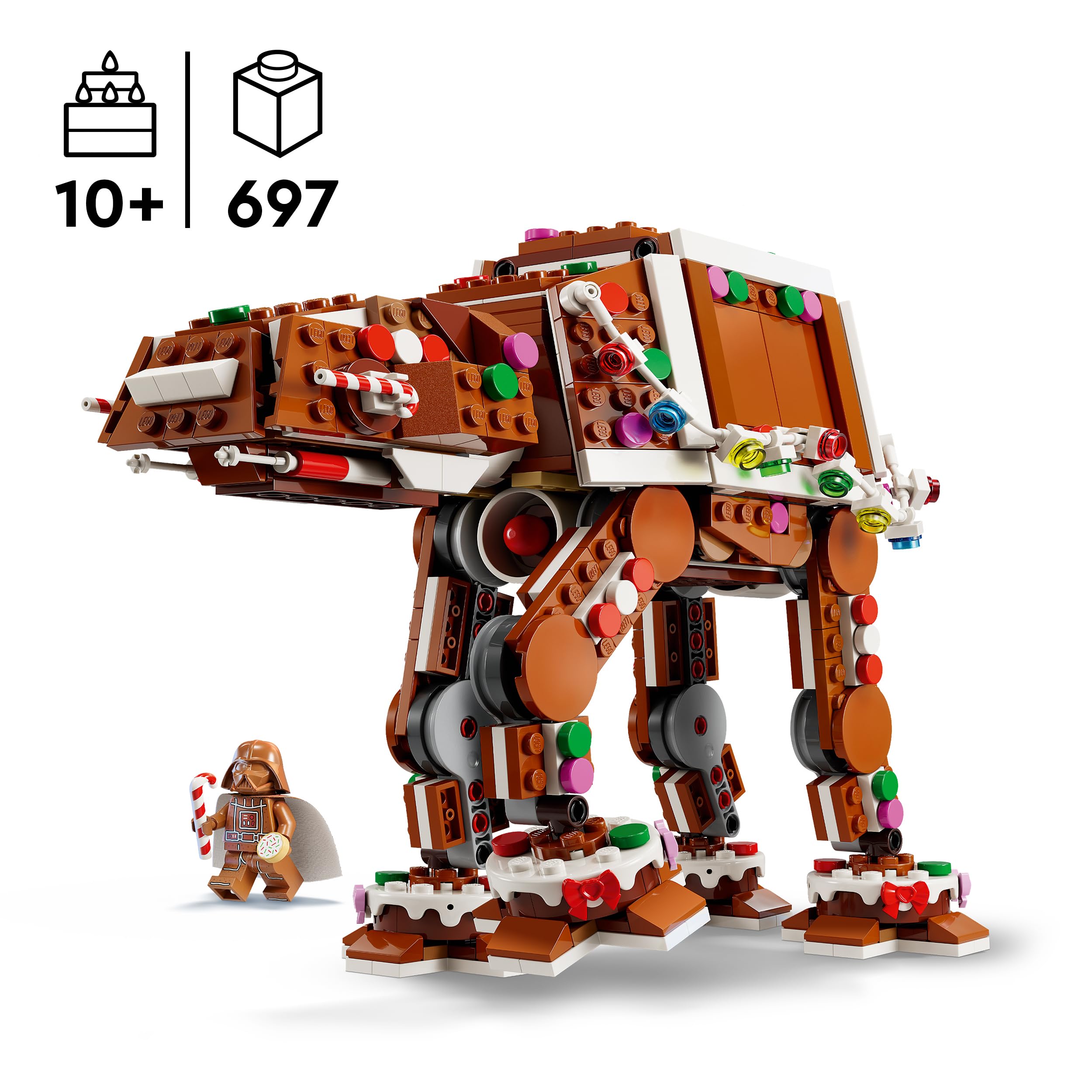 LEGO Star Wars Gingerbread AT-AT Walker Building Set 40806 - Includes Darth Vader Minifigure | Ages 10+ 2