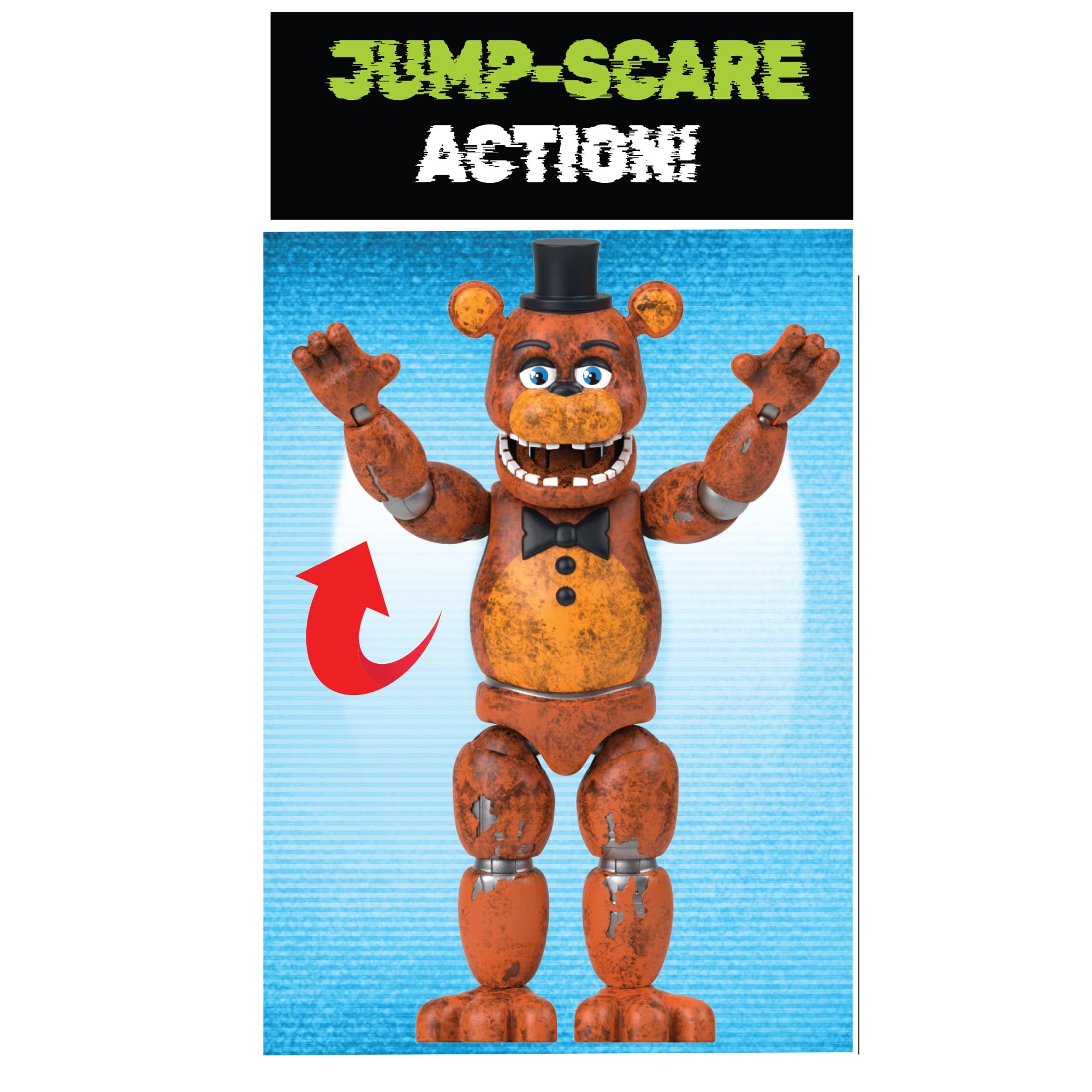 Jazwares Five Nights at Freddy's Withered Freddy 5-Inch Articulated Action Figure | Glow-in-the-Dark Eyes 7
