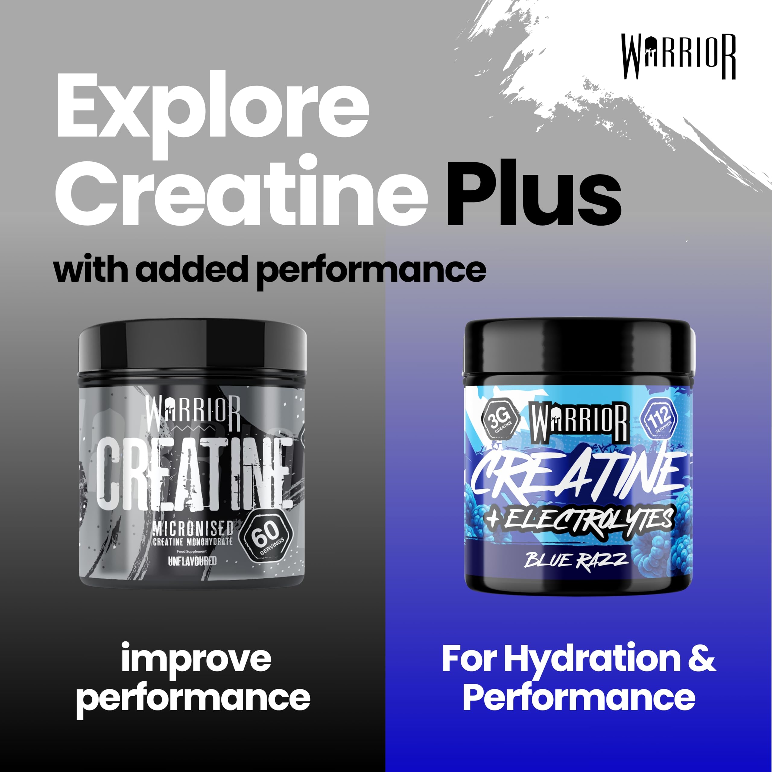 Warrior Creatine Monohydrate + Electrolytes Powder - 112 Servings, 360g | Strength & Hydration 6
