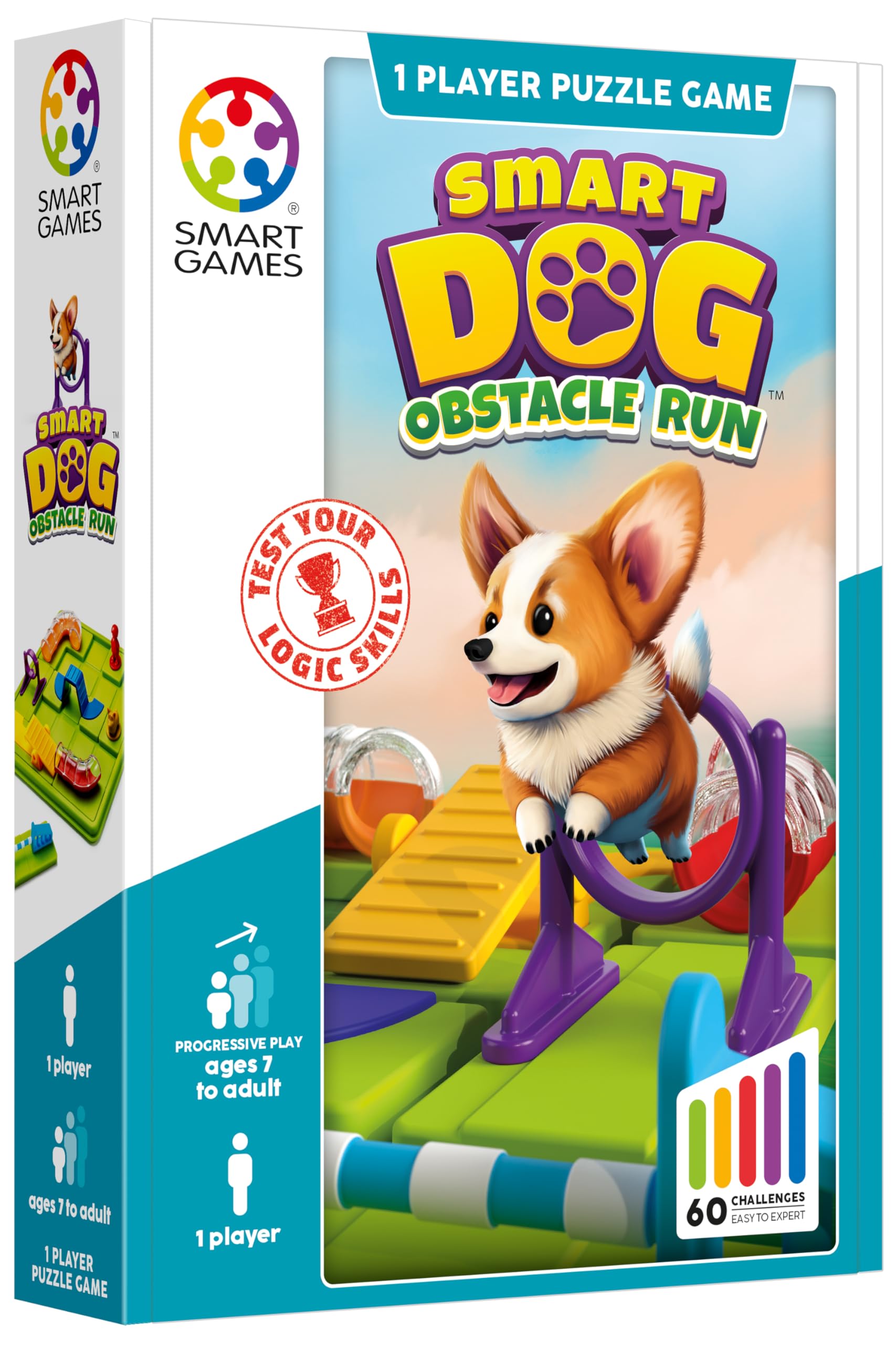 SmartGames Smart Dog Puzzle Game - 60 Challenges | Ages 7+ | Portable