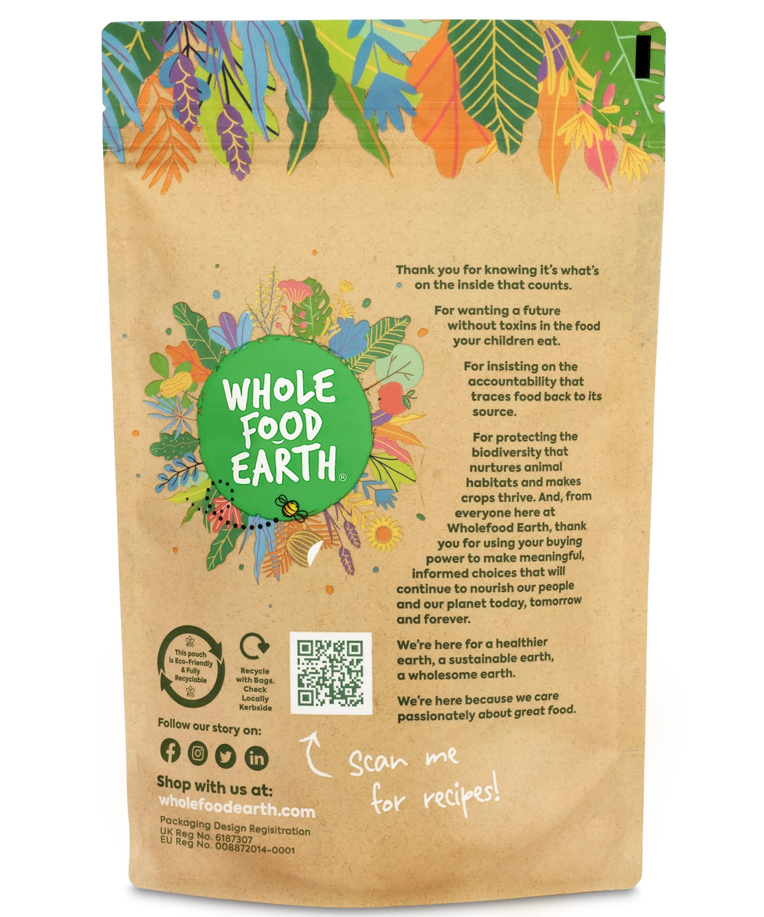 Wholefood Earth Organic Dark Green French Style Lentils - 500g | High Protein | GMO Free