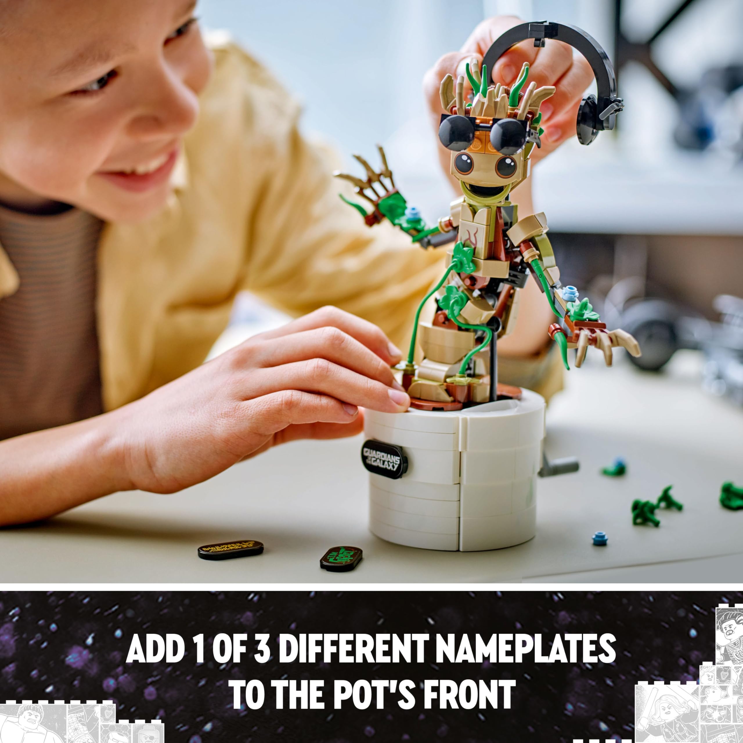 LEGO Marvel Dancing Groot Buildable Animated Toy Action Figure 76297 | Ages 10+ 7