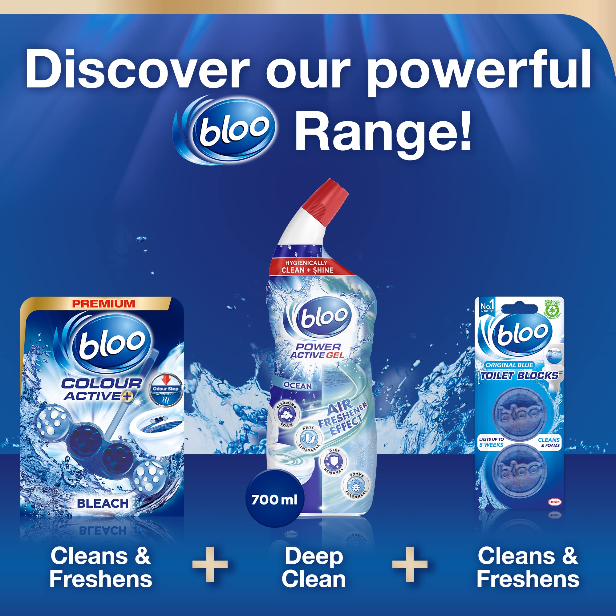 Bloo Colour Active Toilet Rim Block with Bleach, Anti-Limescale, Cleaning Foam | 2 Count 6